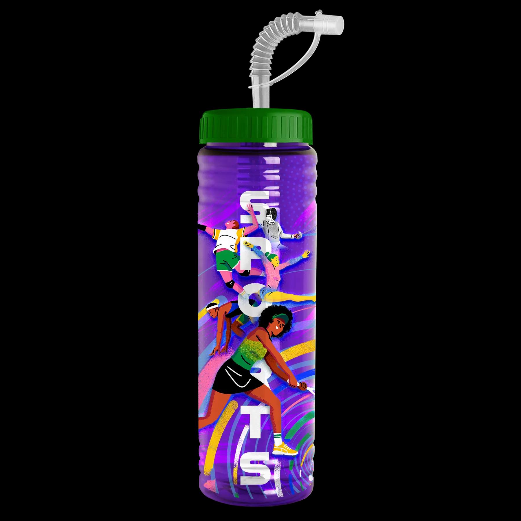 Garyline® Slim Fit RPET Bottle with Straw Lid - 24 oz. 197 of 233