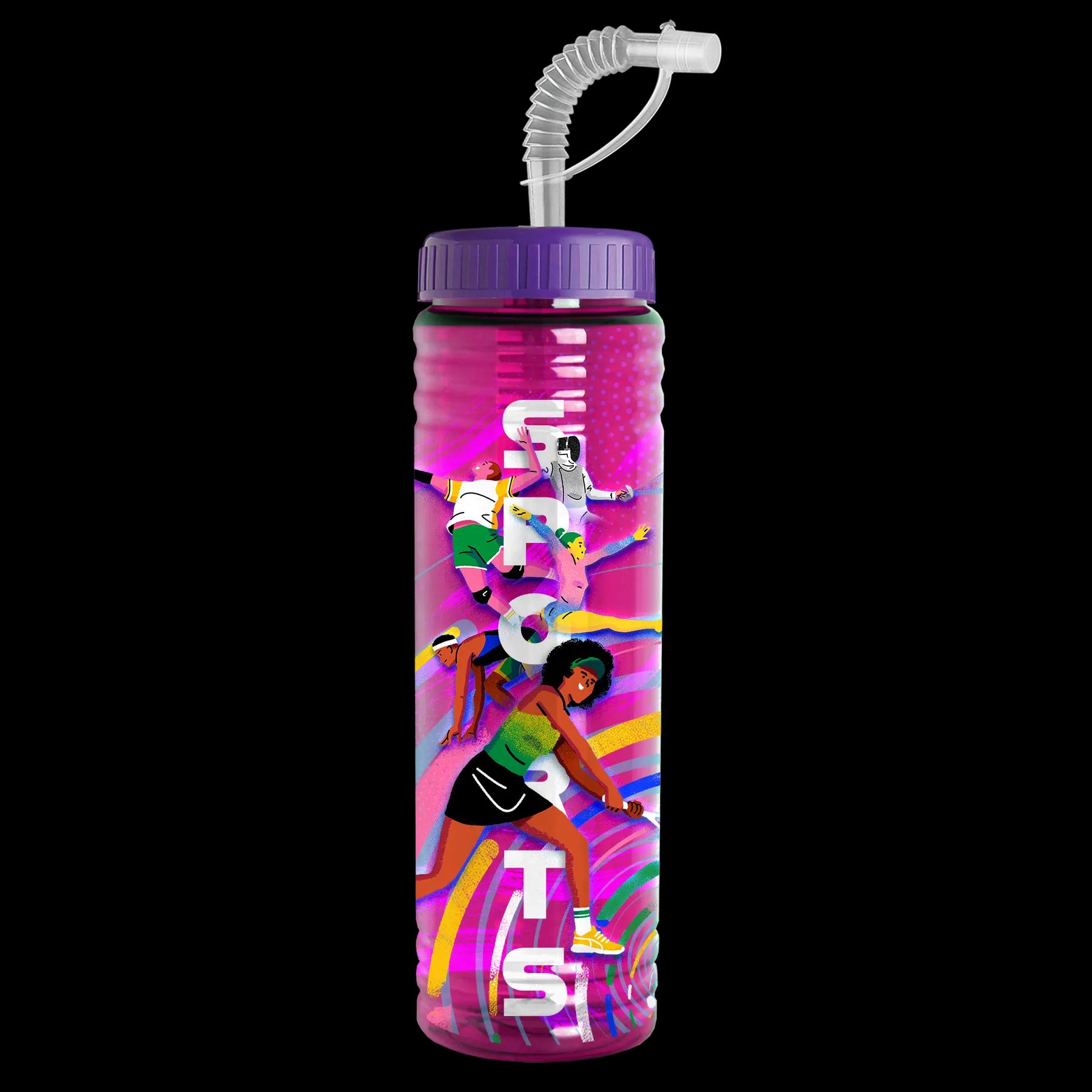 Garyline® Slim Fit RPET Bottle with Straw Lid - 24 oz. 175 of 233