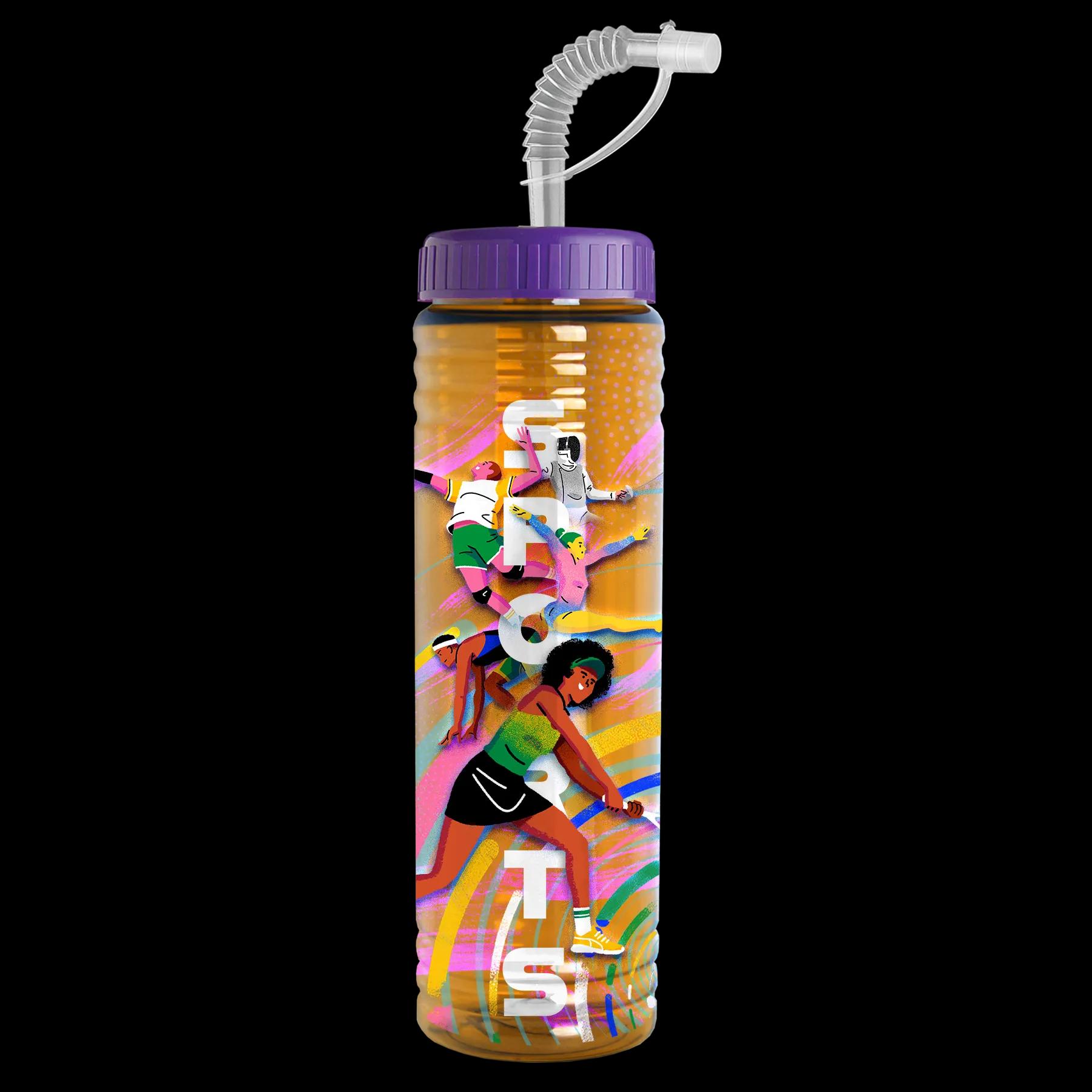 Garyline® Slim Fit RPET Bottle with Straw Lid - 24 oz. 191 of 233
