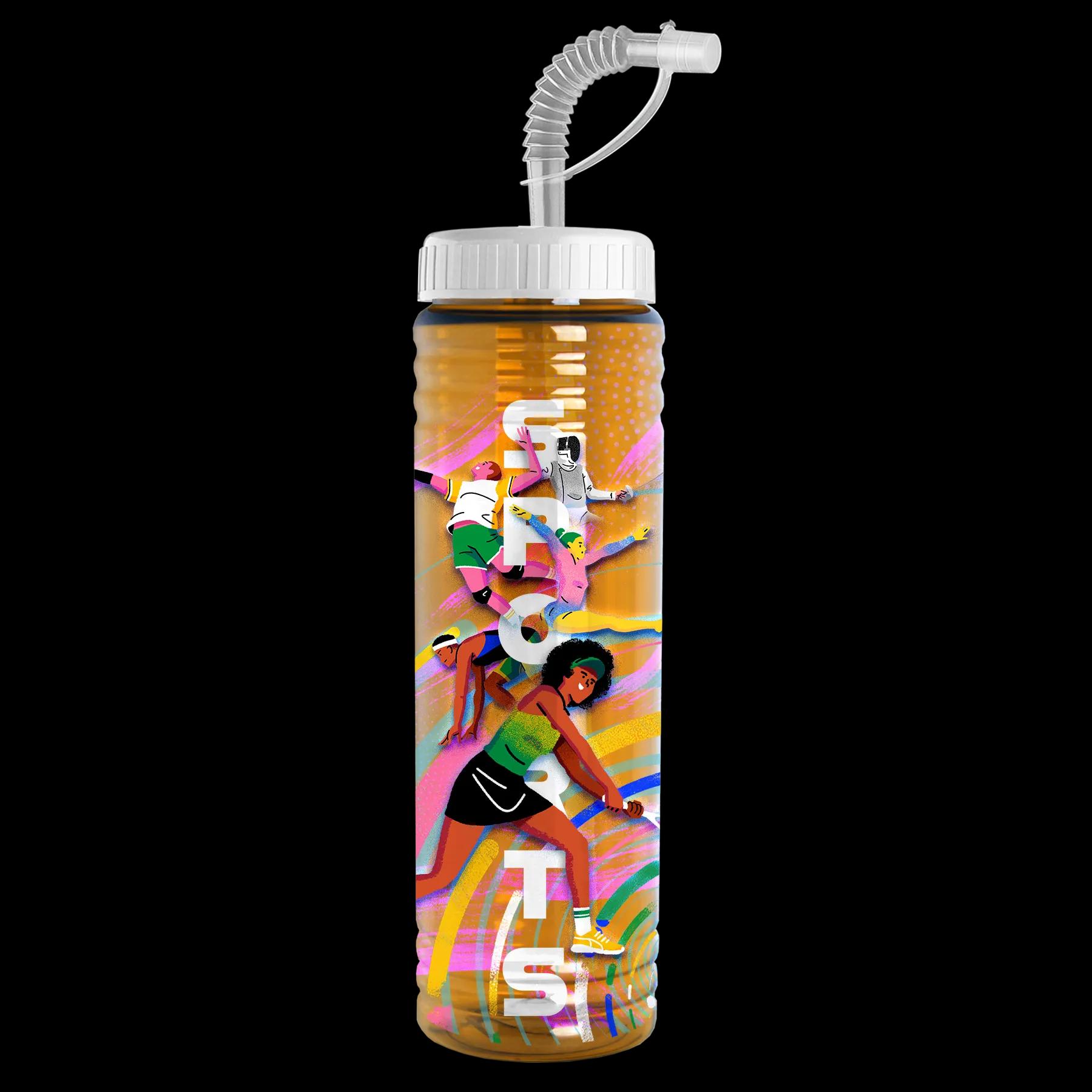 Garyline® Slim Fit RPET Bottle with Straw Lid - 24 oz. 193 of 233