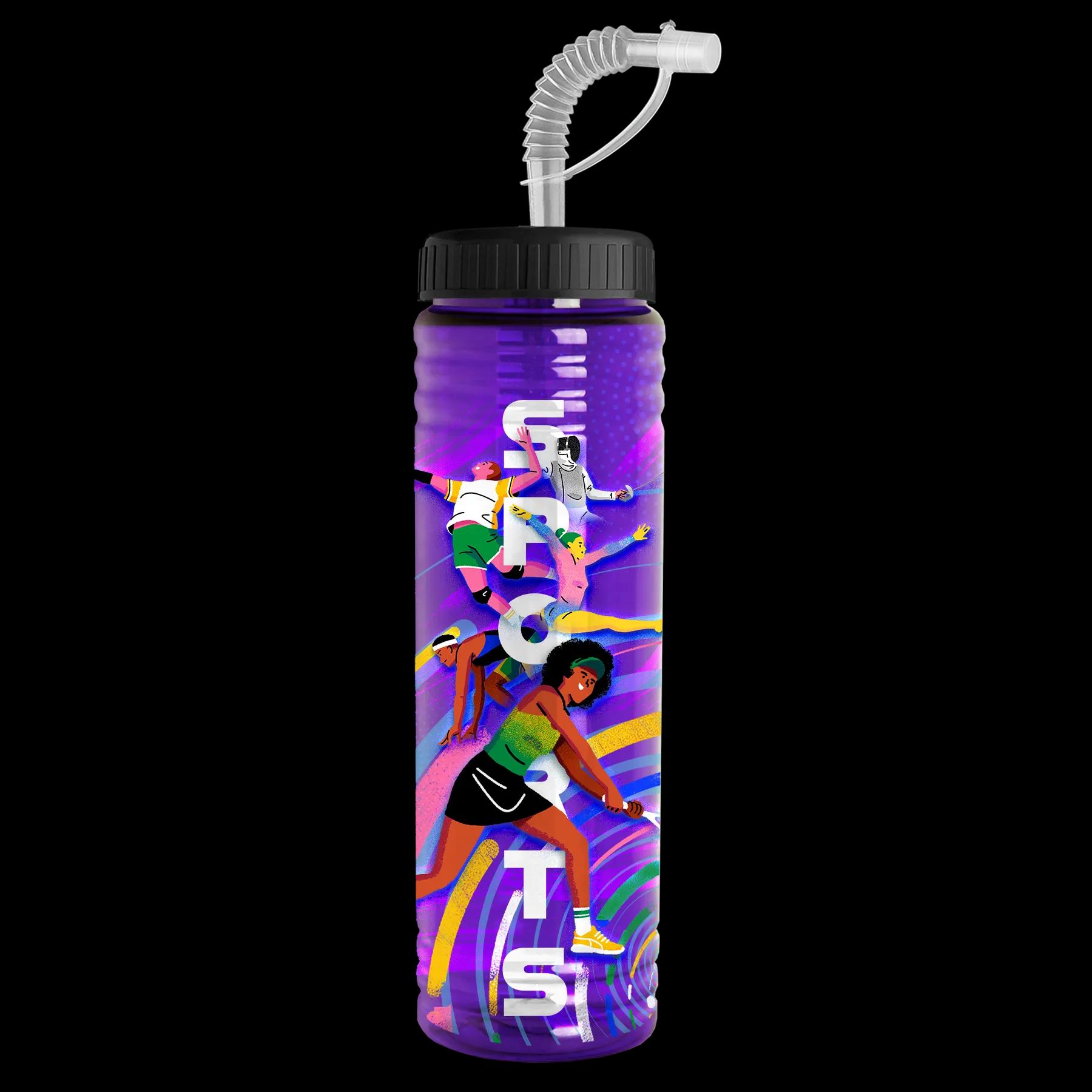 Garyline® Slim Fit RPET Bottle with Straw Lid - 24 oz. 195 of 233