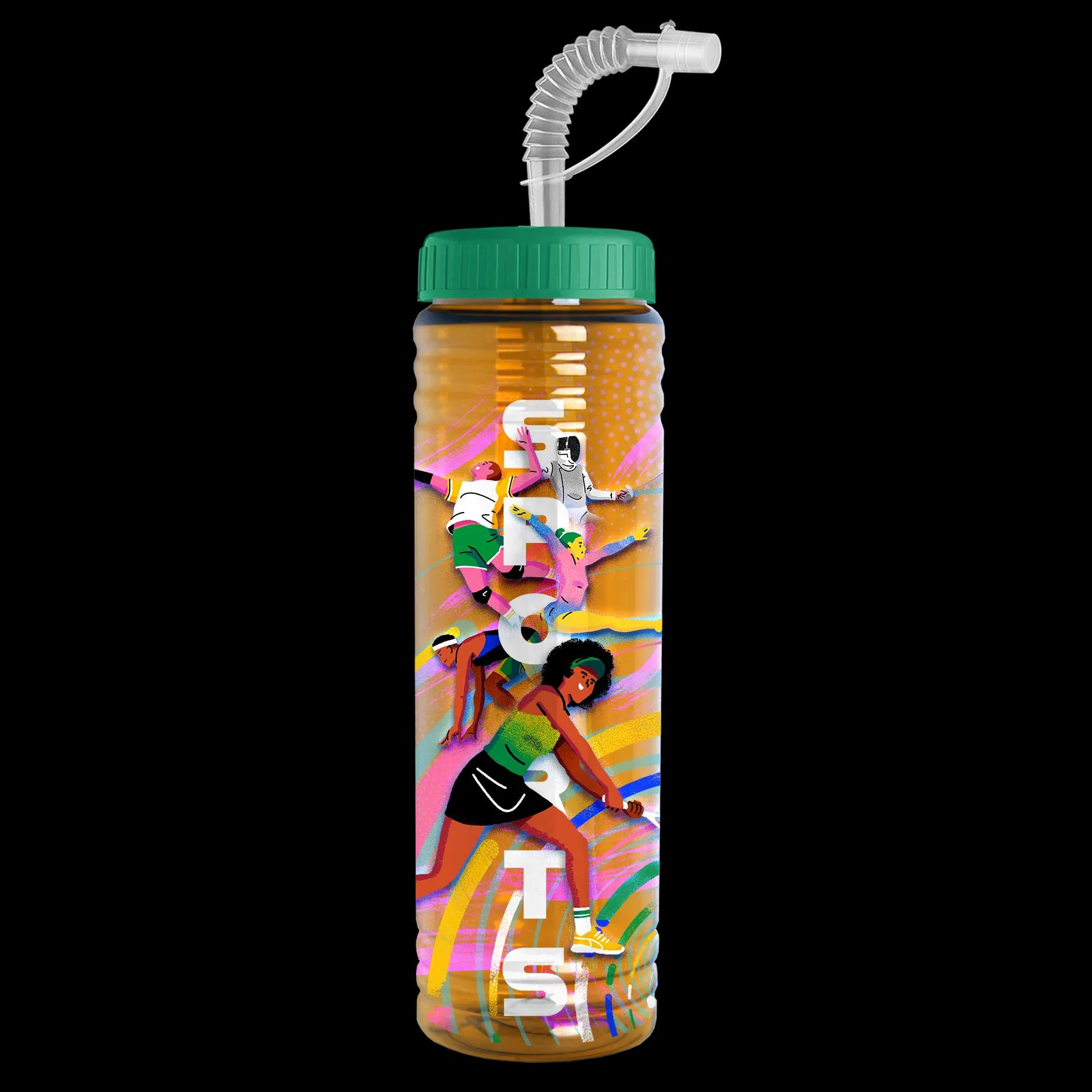 Garyline® Slim Fit RPET Bottle with Straw Lid - 24 oz. 189 of 233