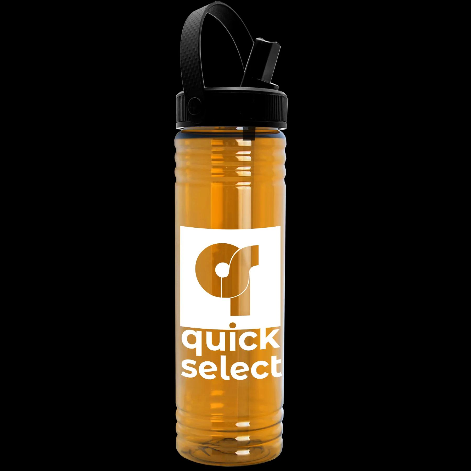 Garyline® Slim Fit RPET Bottle with Flip-Straw, Swivel-Handle Lid - 24 oz. 11 of 45