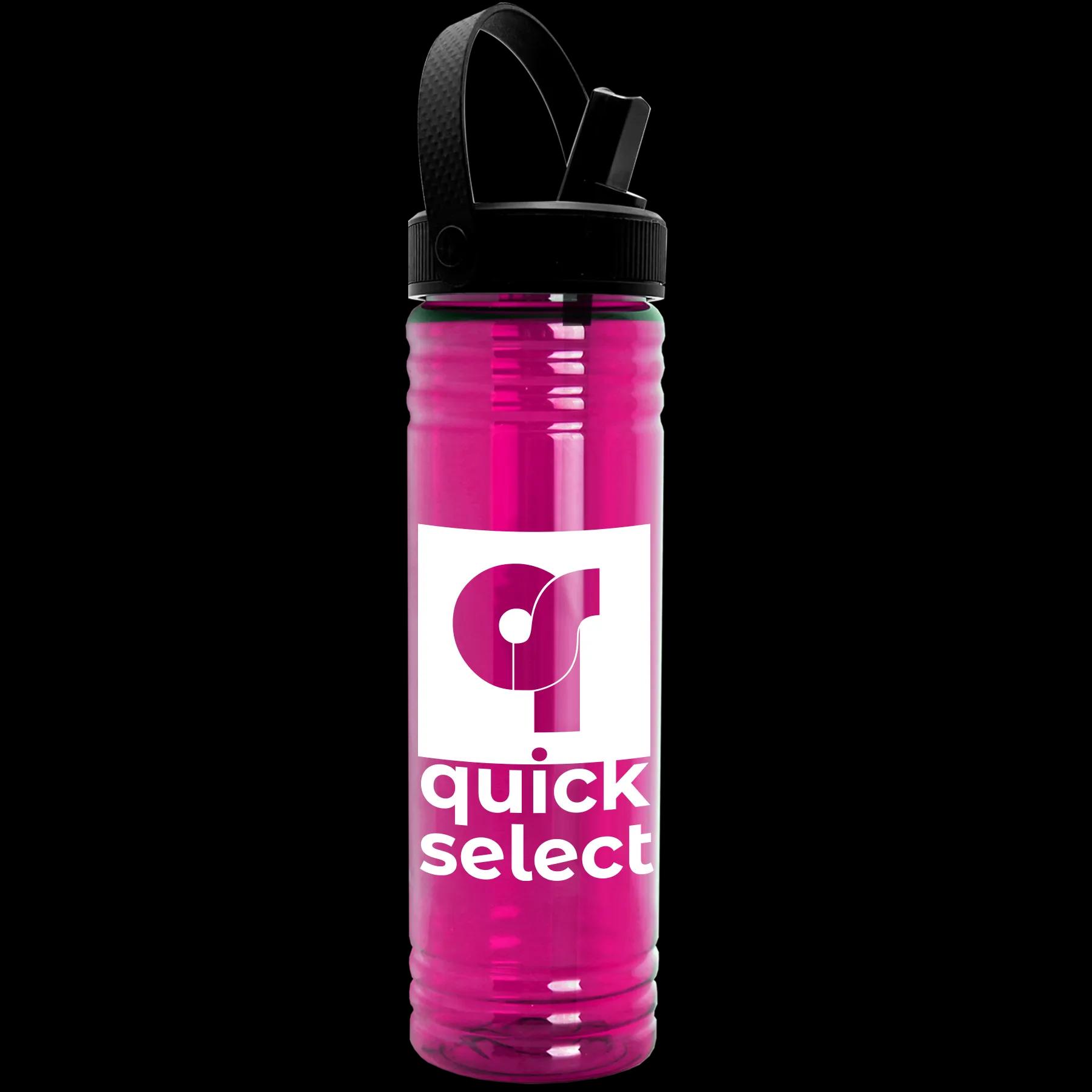 Garyline® Slim Fit RPET Bottle with Flip-Straw, Swivel-Handle Lid - 24 oz. 10 of 45