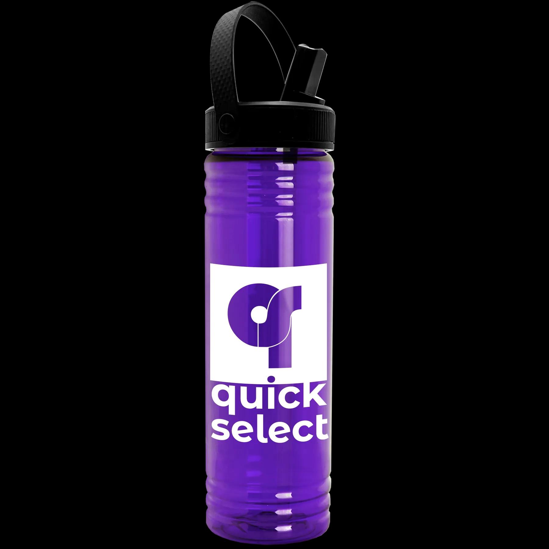 Garyline® Slim Fit RPET Bottle with Flip-Straw, Swivel-Handle Lid - 24 oz. 12 of 45