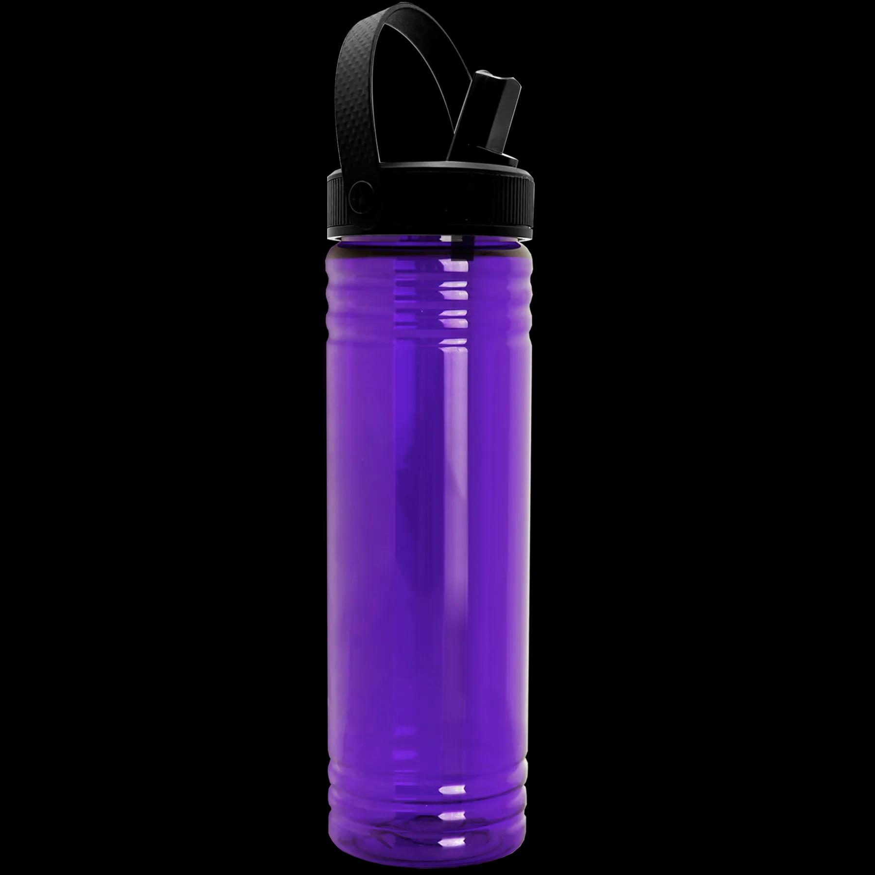 Garyline® Slim Fit RPET Bottle with Flip-Straw, Swivel-Handle Lid - 24 oz. 36 of 45