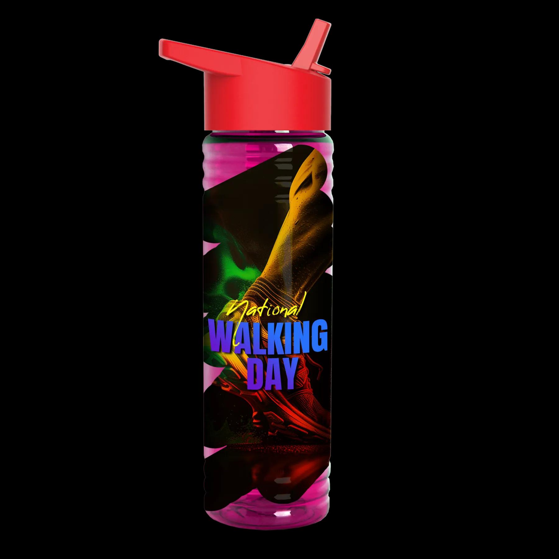 Garyline® Slim Fit RPET Bottle with Flip-Straw Lid - 24 oz. 215 of 292