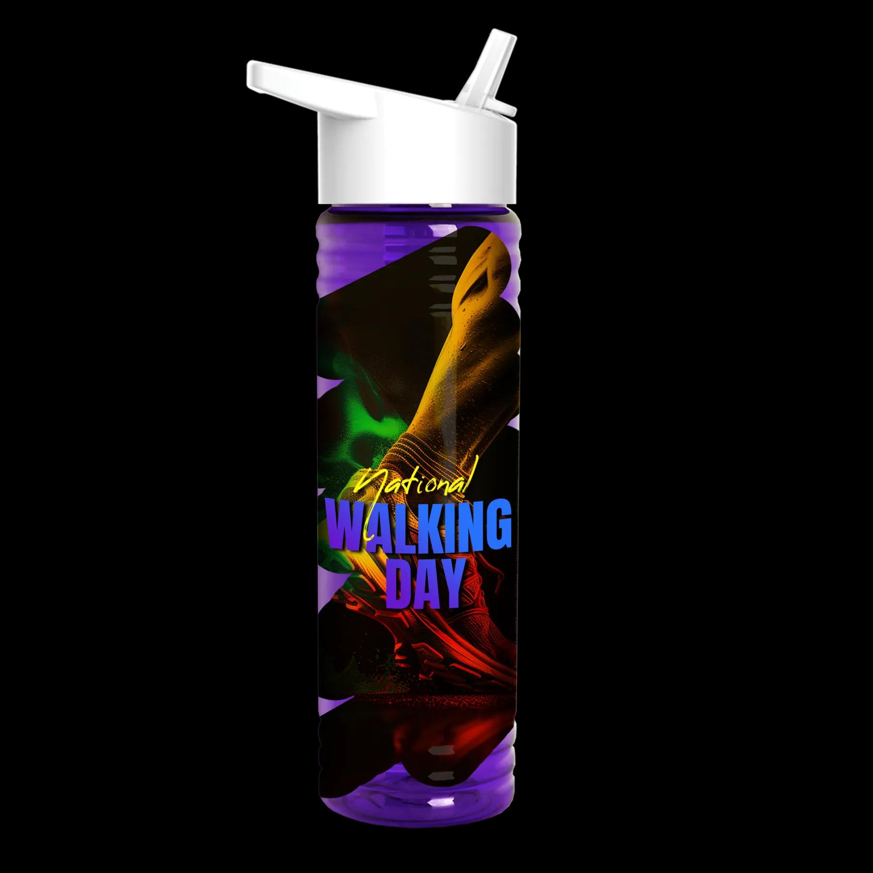 Garyline® Slim Fit RPET Bottle with Flip-Straw Lid - 24 oz. 261 of 292