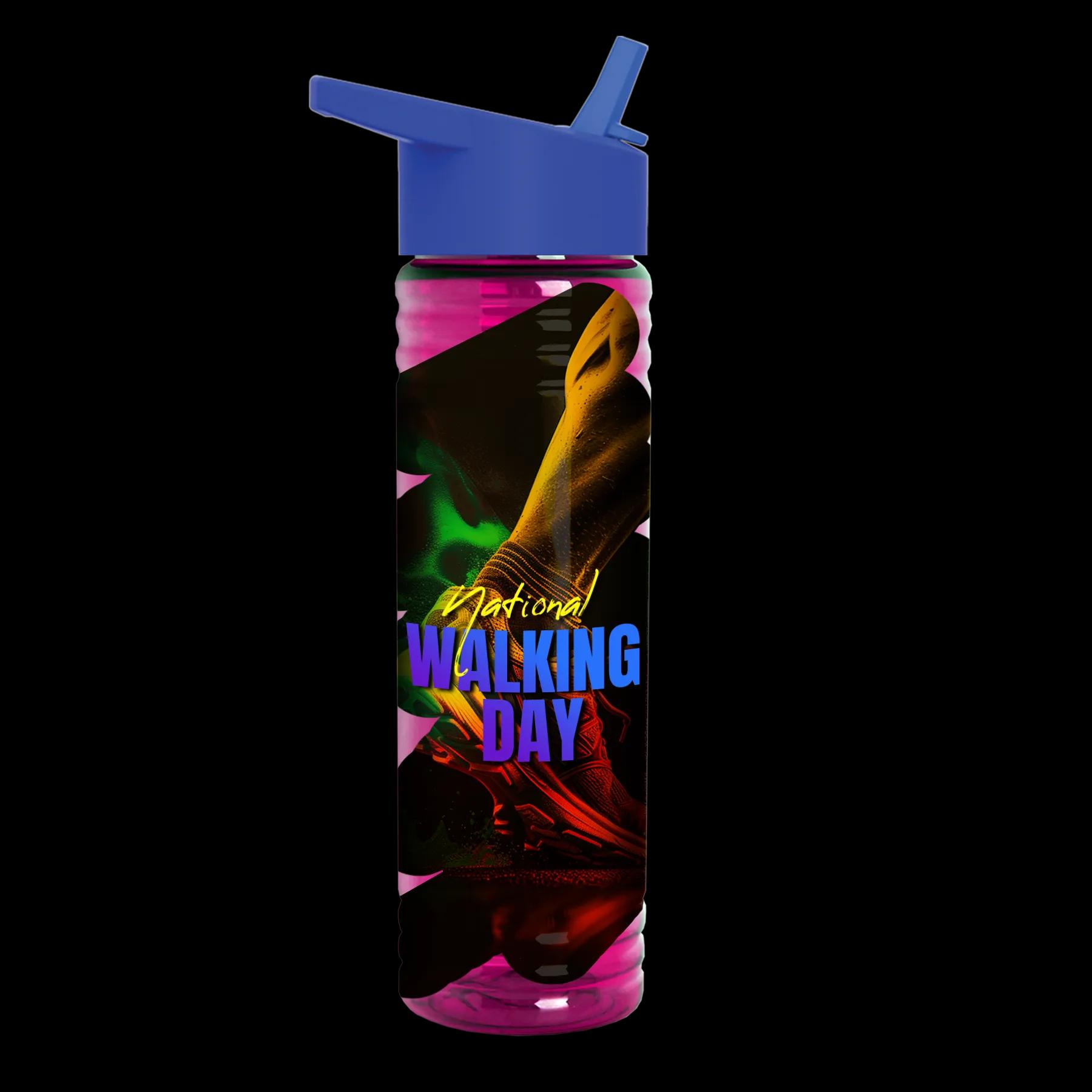 Garyline® Slim Fit RPET Bottle with Flip-Straw Lid - 24 oz. 217 of 292