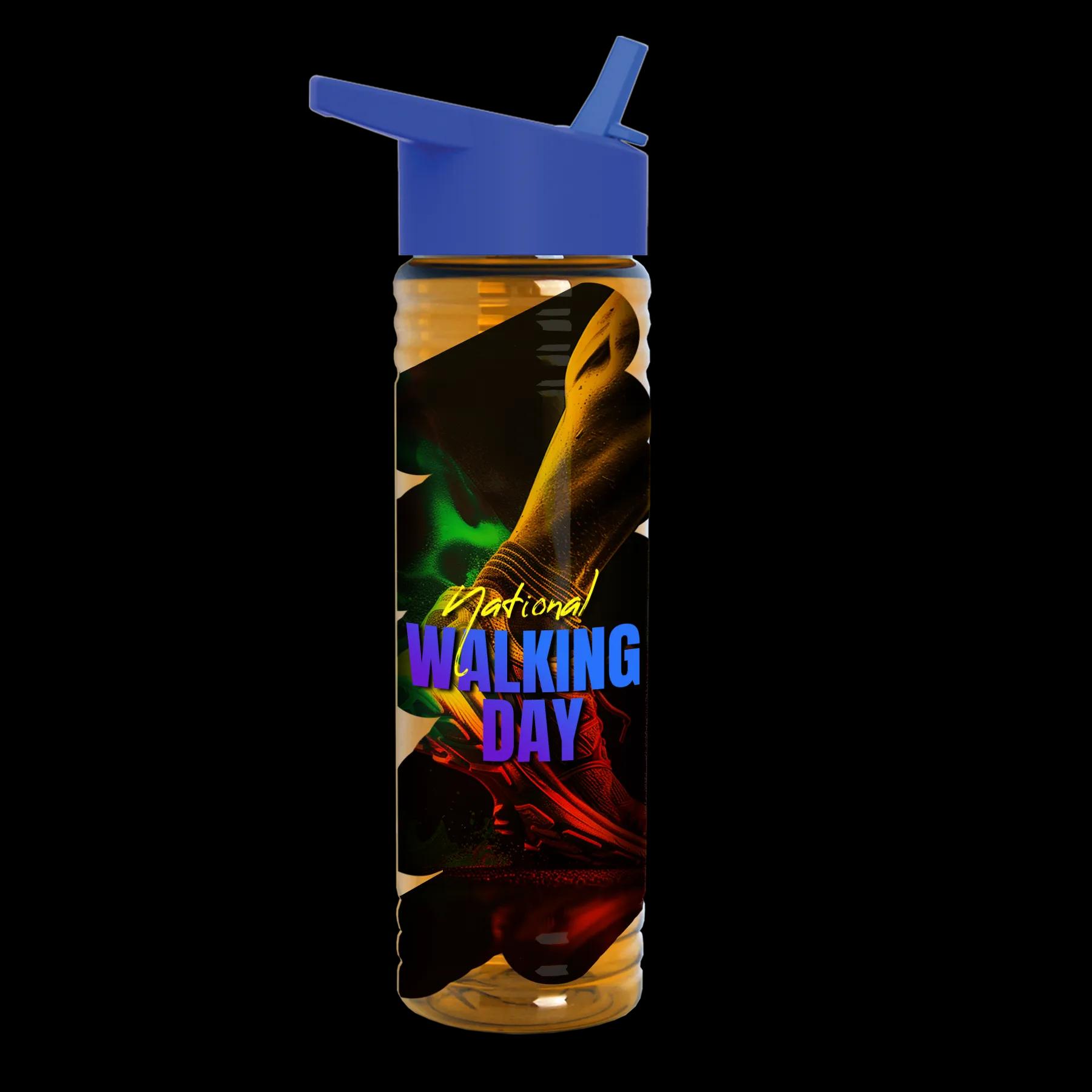 Garyline® Slim Fit RPET Bottle with Flip-Straw Lid - 24 oz. 237 of 292