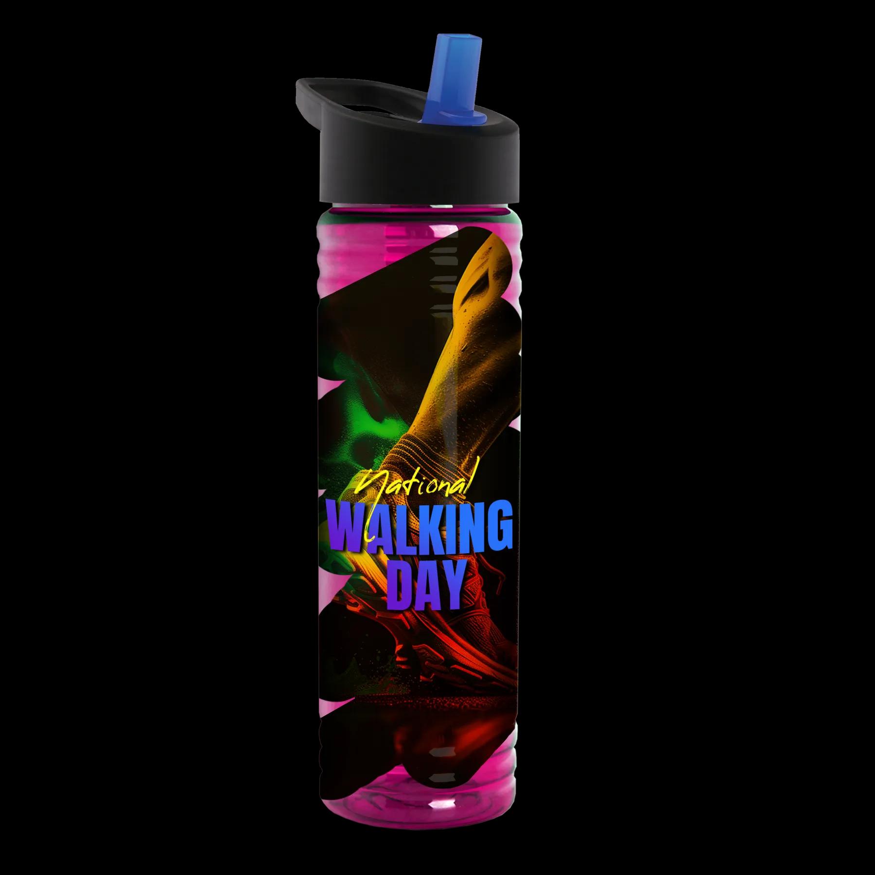 Garyline® Slim Fit RPET Bottle with Flip-Straw Lid - 24 oz. 204 of 292
