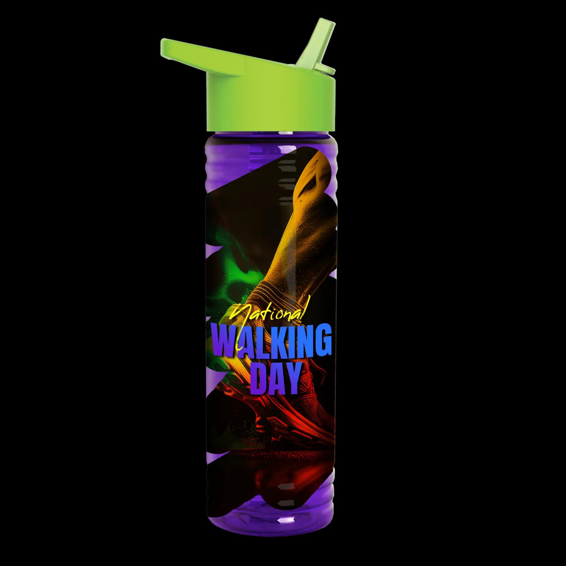 Garyline® Slim Fit RPET Bottle with Flip-Straw Lid - 24 oz. 251 of 292