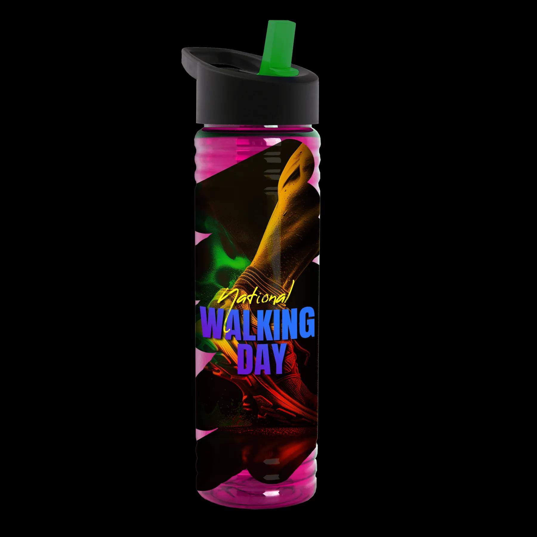 Garyline® Slim Fit RPET Bottle with Flip-Straw Lid - 24 oz. 207 of 292