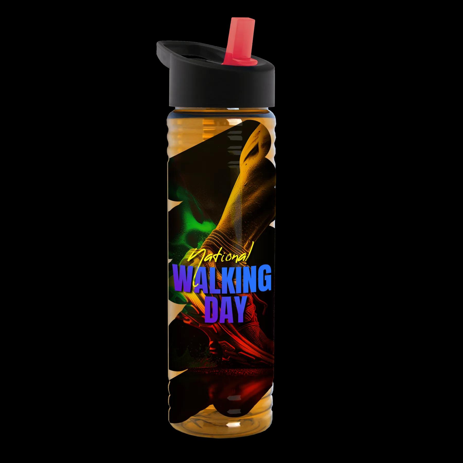 Garyline® Slim Fit RPET Bottle with Flip-Straw Lid - 24 oz. 229 of 292