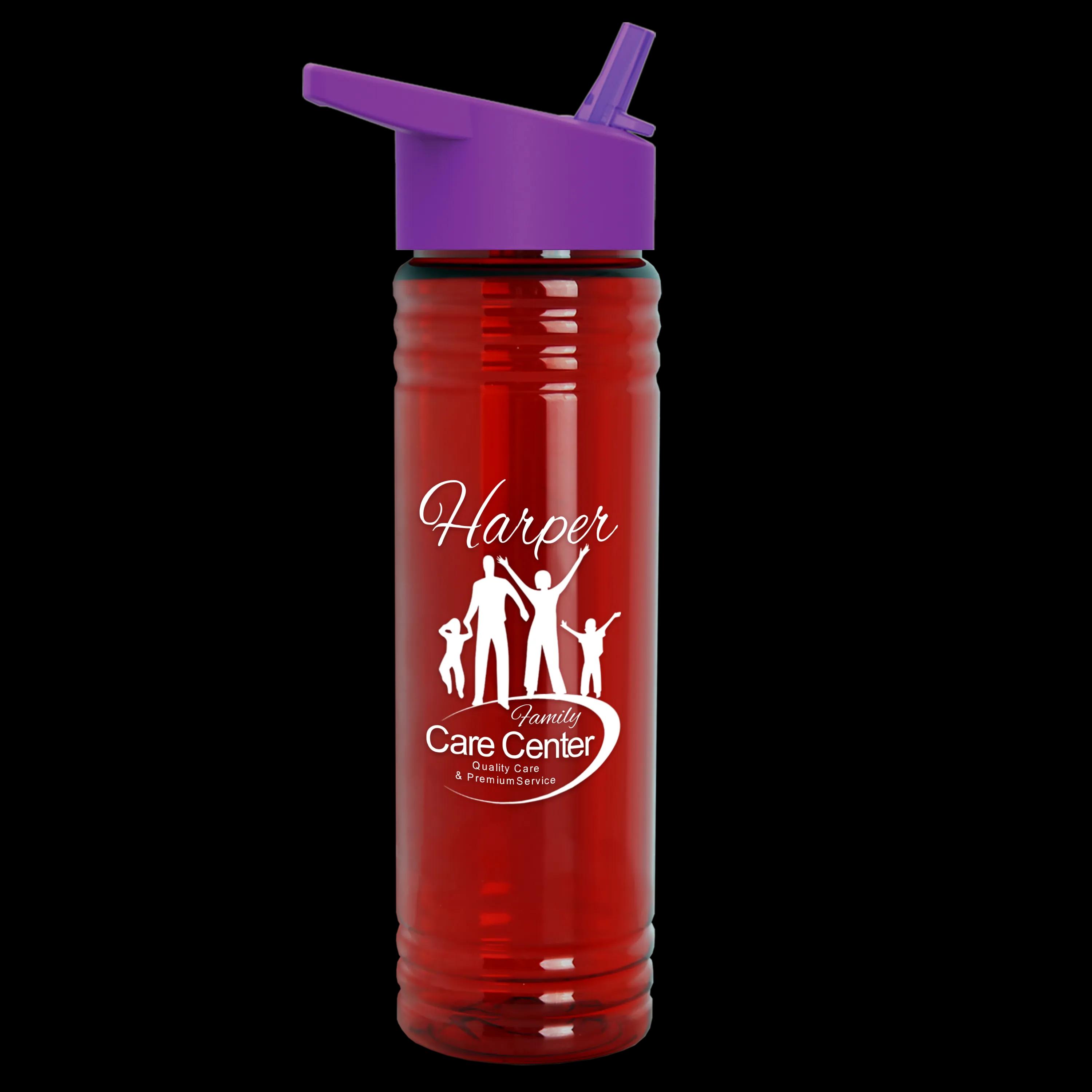 Garyline® Slim Fit RPET Bottle with Flip-Straw Lid - 24 oz. 128 of 292