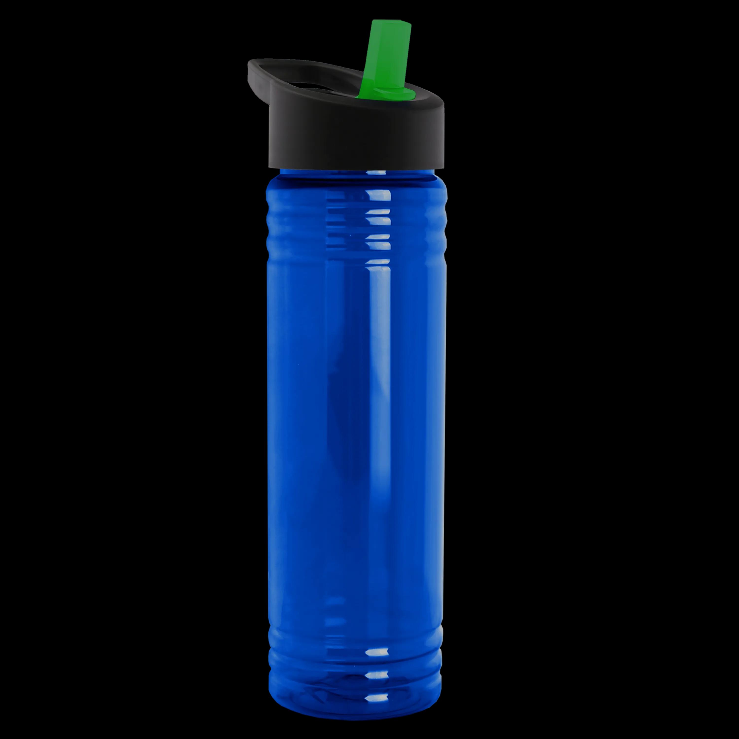 Garyline® Slim Fit RPET Bottle with Flip-Straw Lid - 24 oz.
