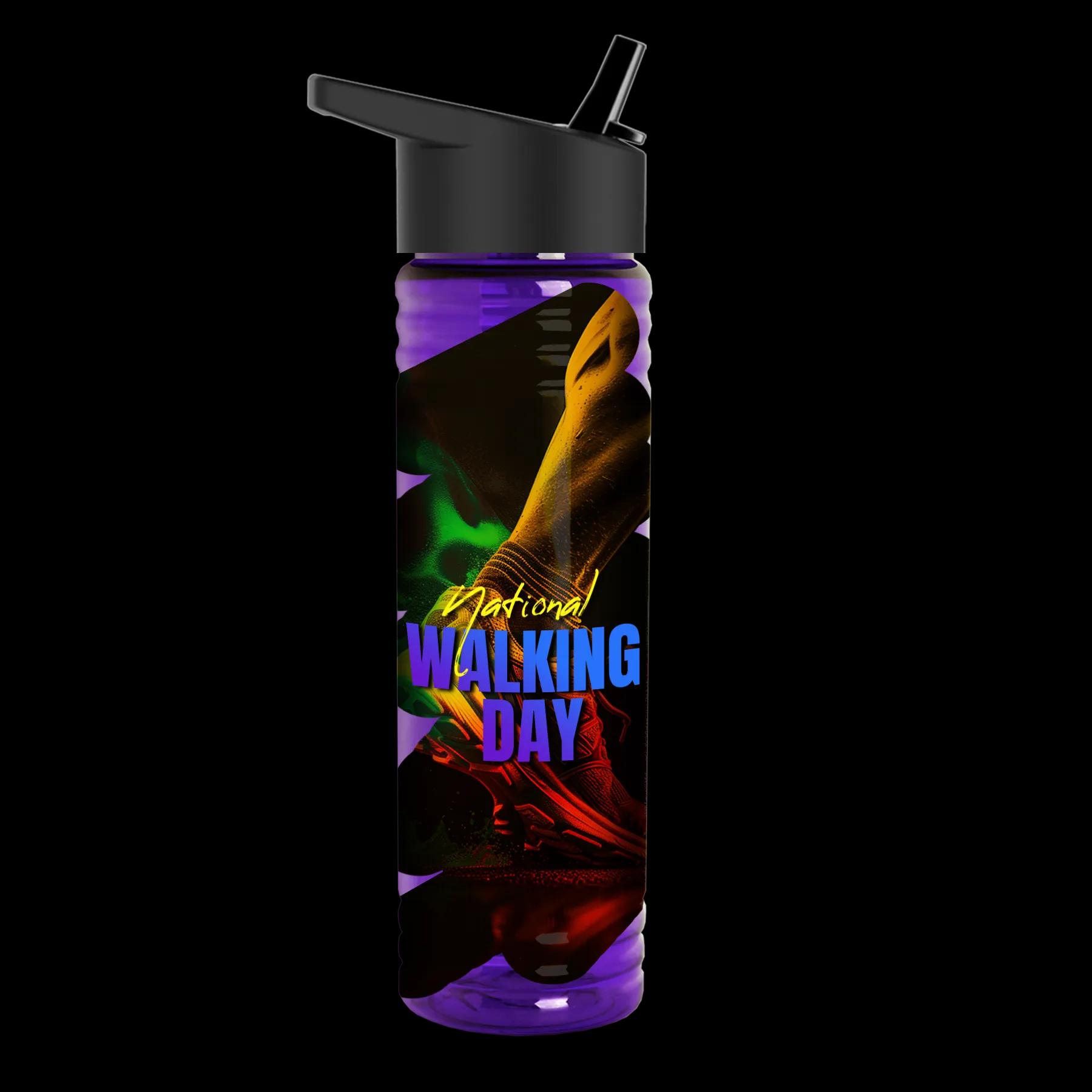 Garyline® Slim Fit RPET Bottle with Flip-Straw Lid - 24 oz. 245 of 292