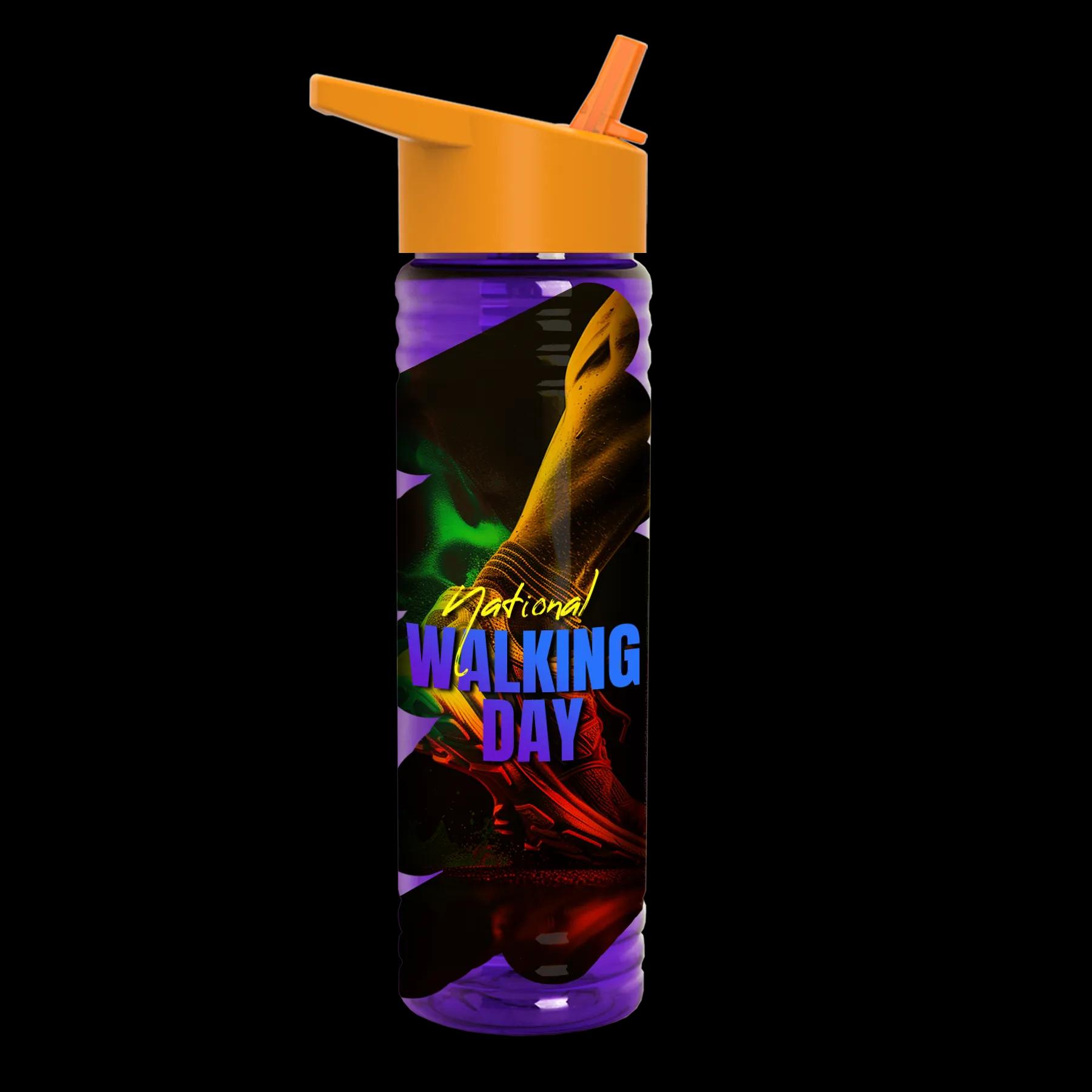Garyline® Slim Fit RPET Bottle with Flip-Straw Lid - 24 oz. 253 of 292