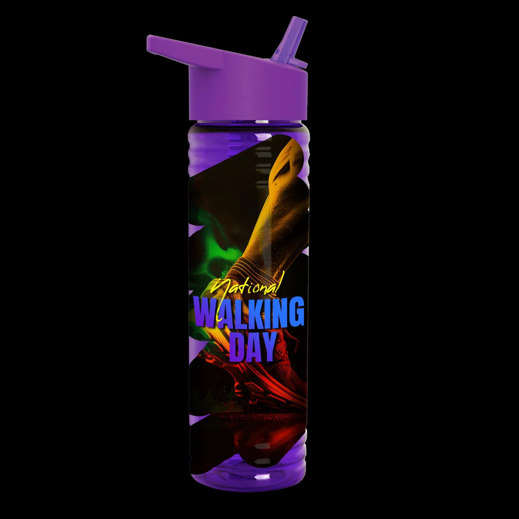 Garyline® Slim Fit RPET Bottle with Flip-Straw Lid - 24 oz. 198 of 292