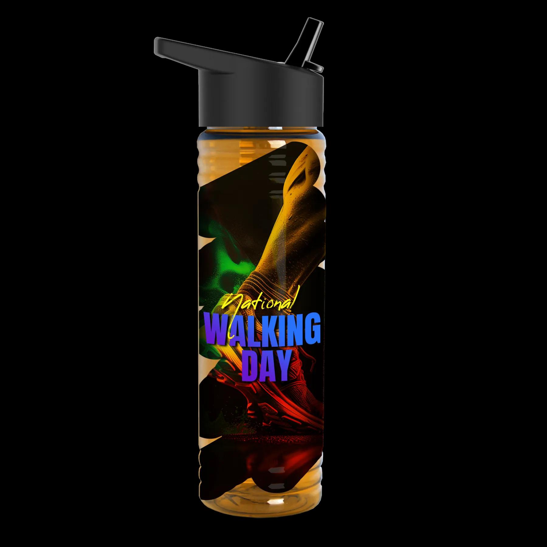 Garyline® Slim Fit RPET Bottle with Flip-Straw Lid - 24 oz. 225 of 292