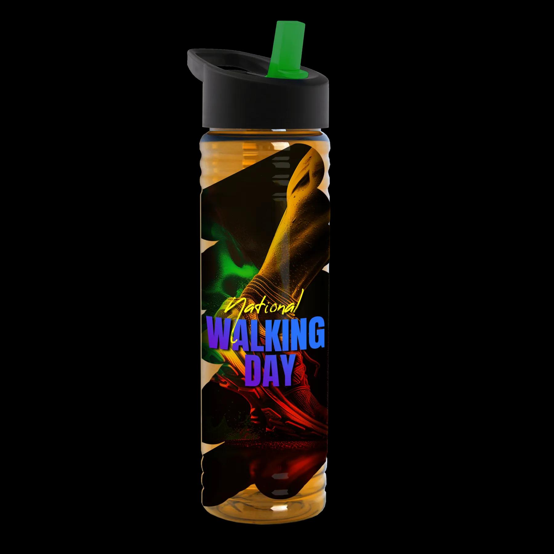 Garyline® Slim Fit RPET Bottle with Flip-Straw Lid - 24 oz. 227 of 292