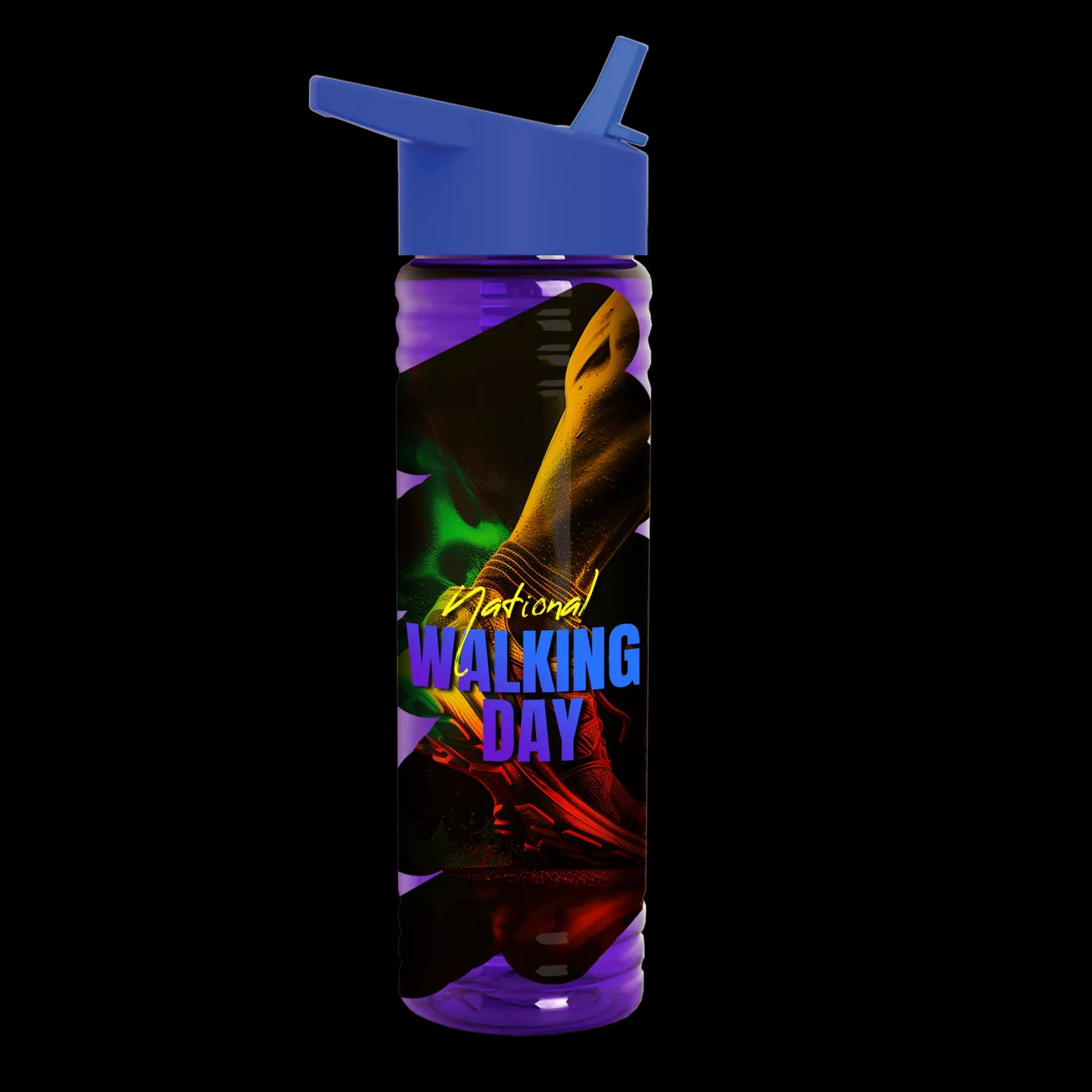 Garyline® Slim Fit RPET Bottle with Flip-Straw Lid - 24 oz. 257 of 292
