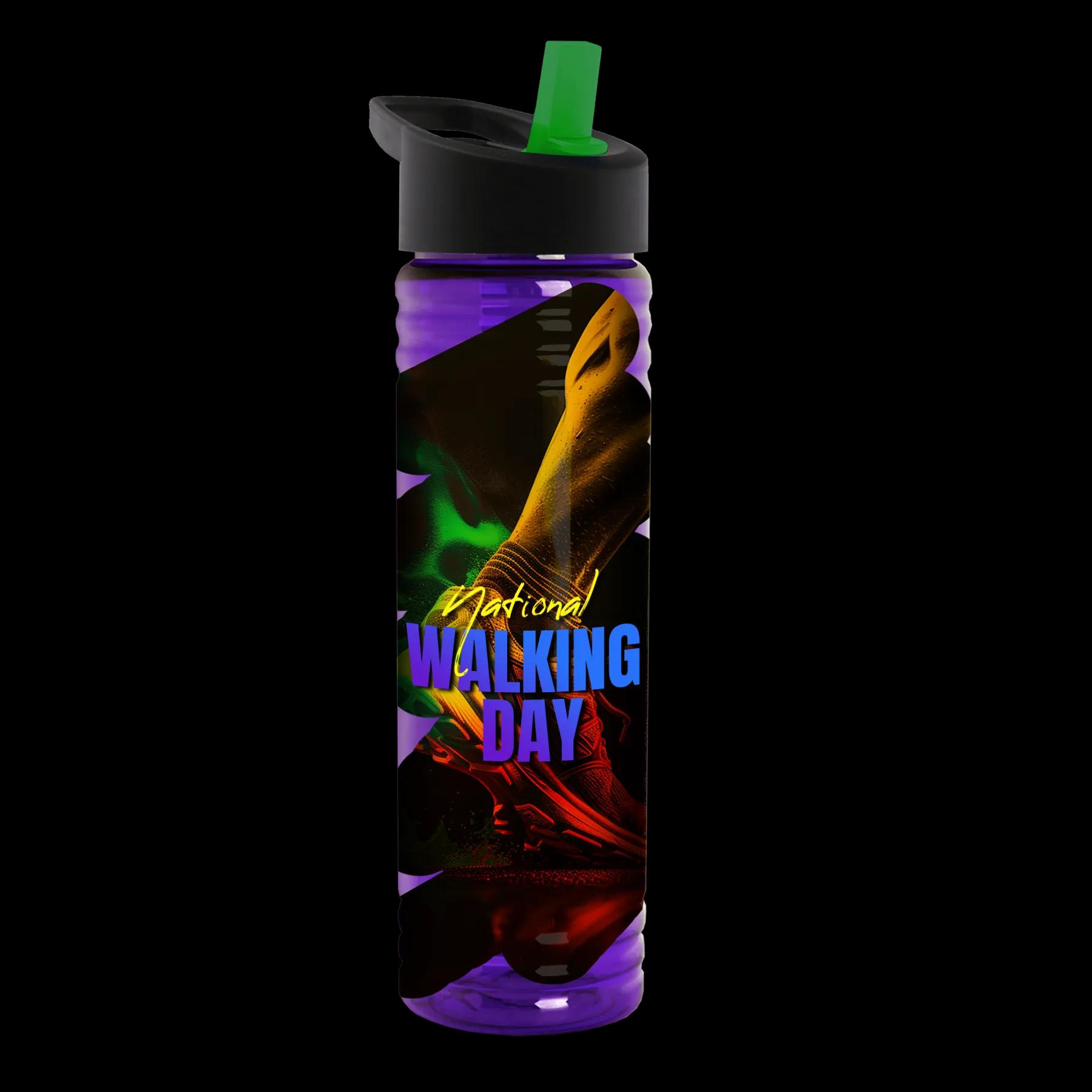 Garyline® Slim Fit RPET Bottle with Flip-Straw Lid - 24 oz. 247 of 292