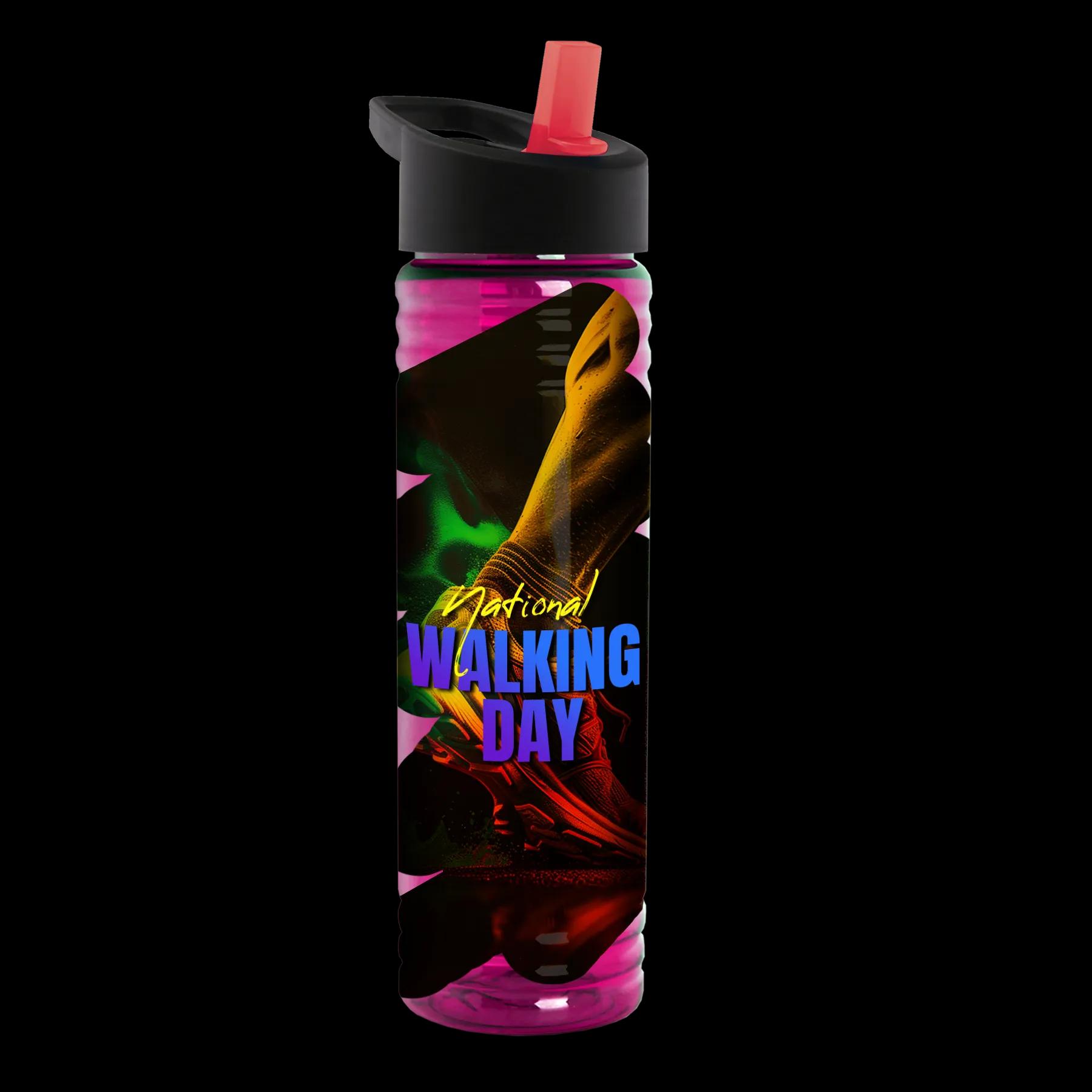 Garyline® Slim Fit RPET Bottle with Flip-Straw Lid - 24 oz. 209 of 292