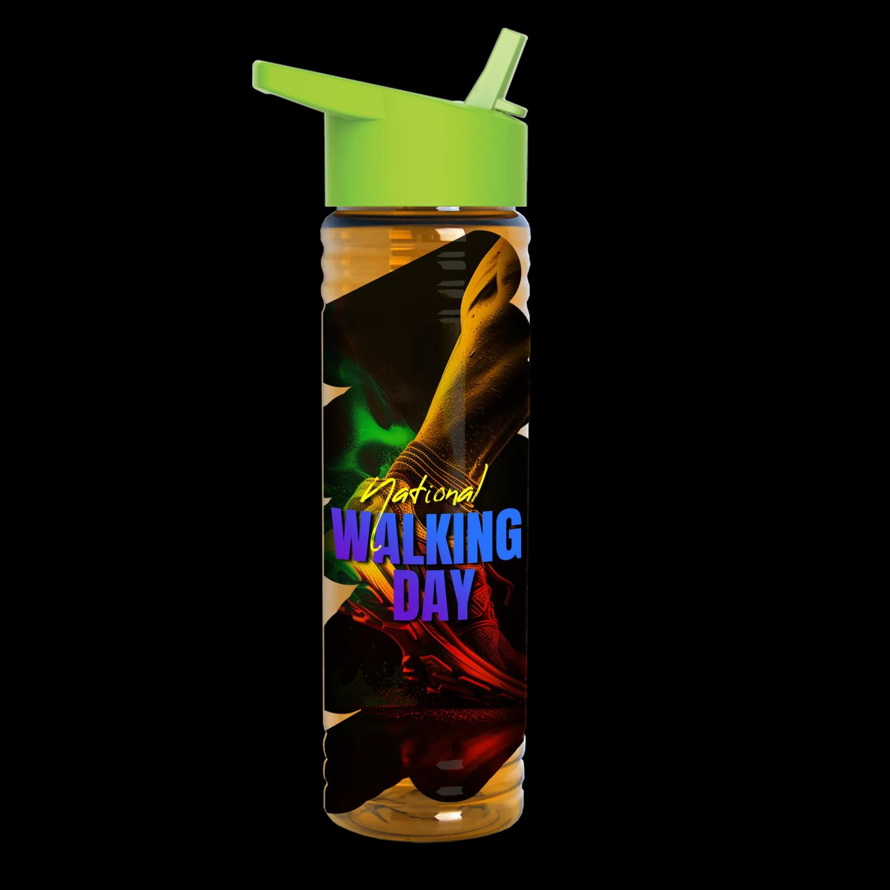 Garyline® Slim Fit RPET Bottle with Flip-Straw Lid - 24 oz. 231 of 292