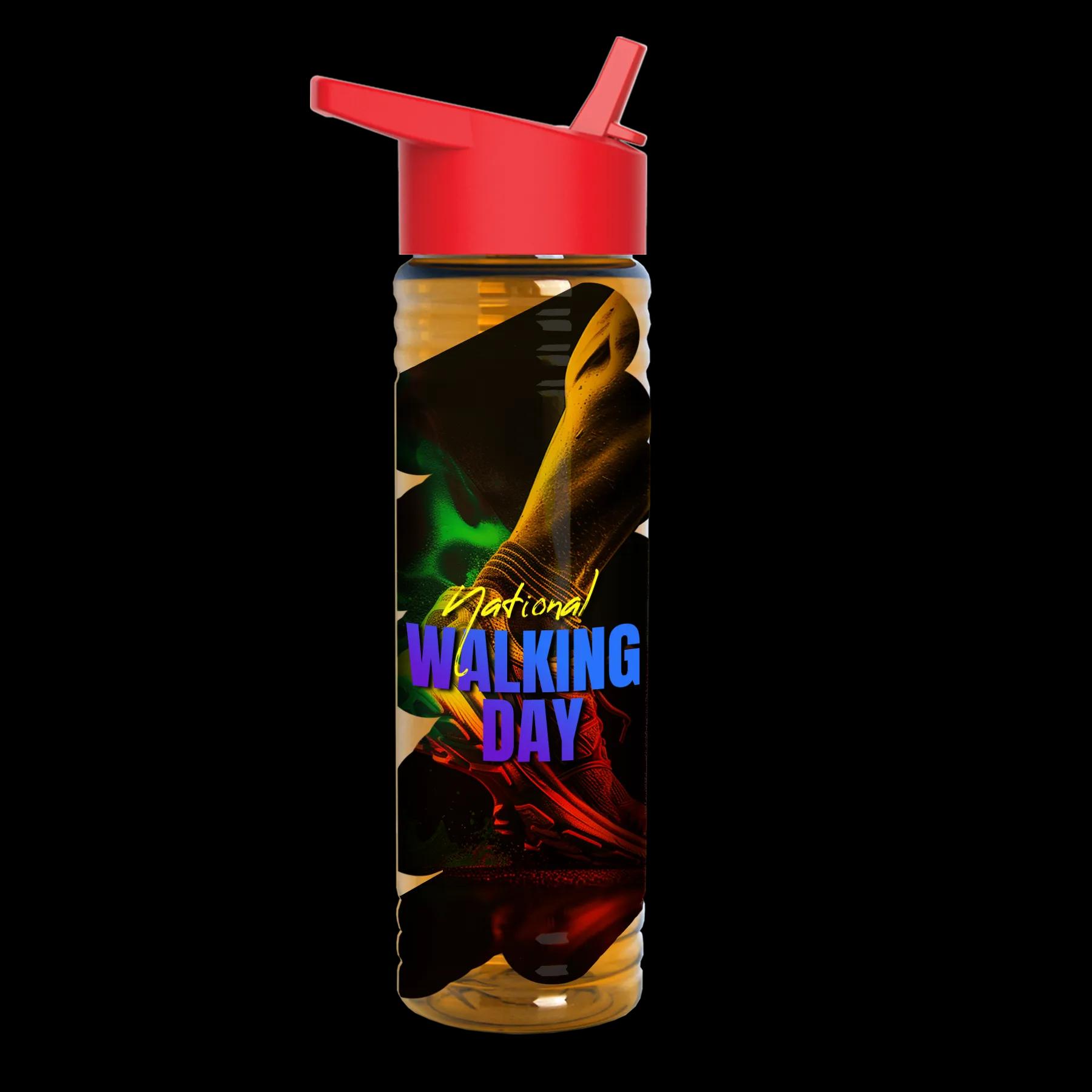 Garyline® Slim Fit RPET Bottle with Flip-Straw Lid - 24 oz. 235 of 292