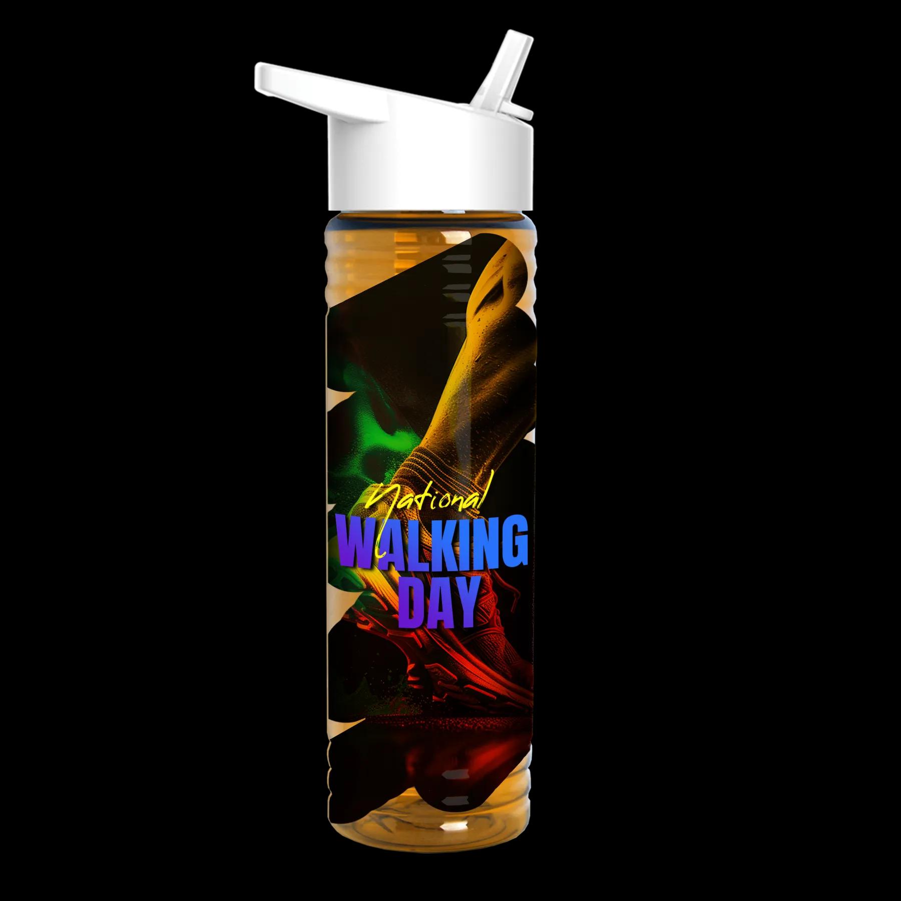 Garyline® Slim Fit RPET Bottle with Flip-Straw Lid - 24 oz. 241 of 292