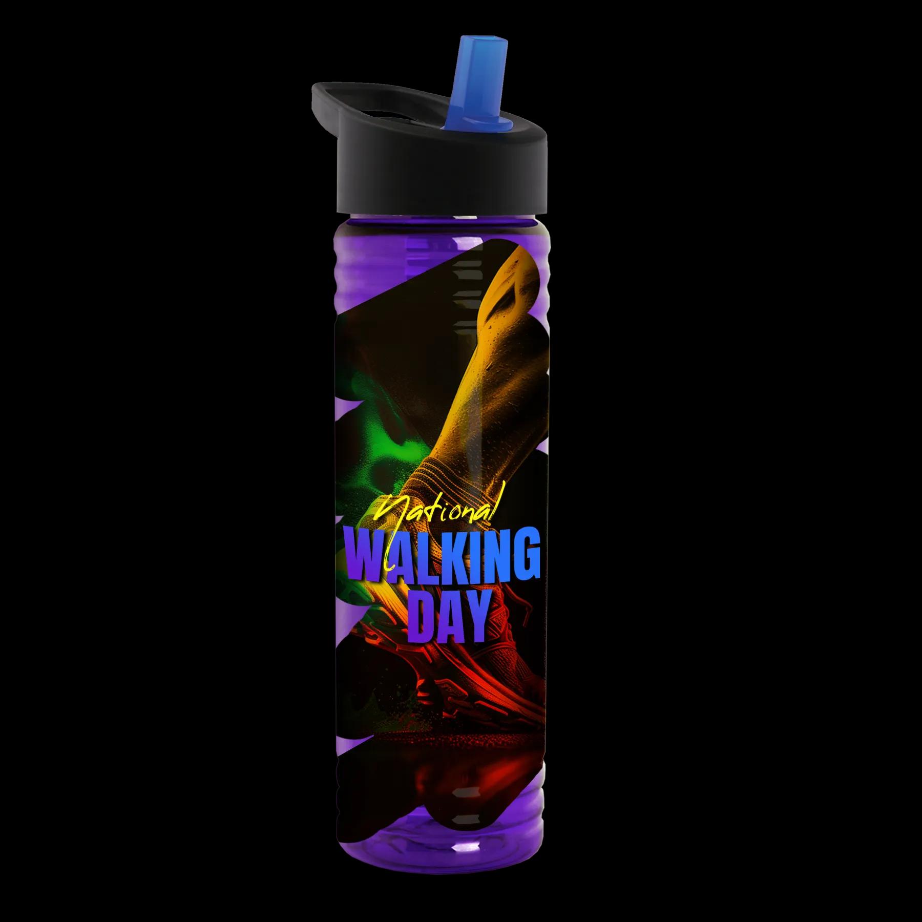 Garyline® Slim Fit RPET Bottle with Flip-Straw Lid - 24 oz. 244 of 292