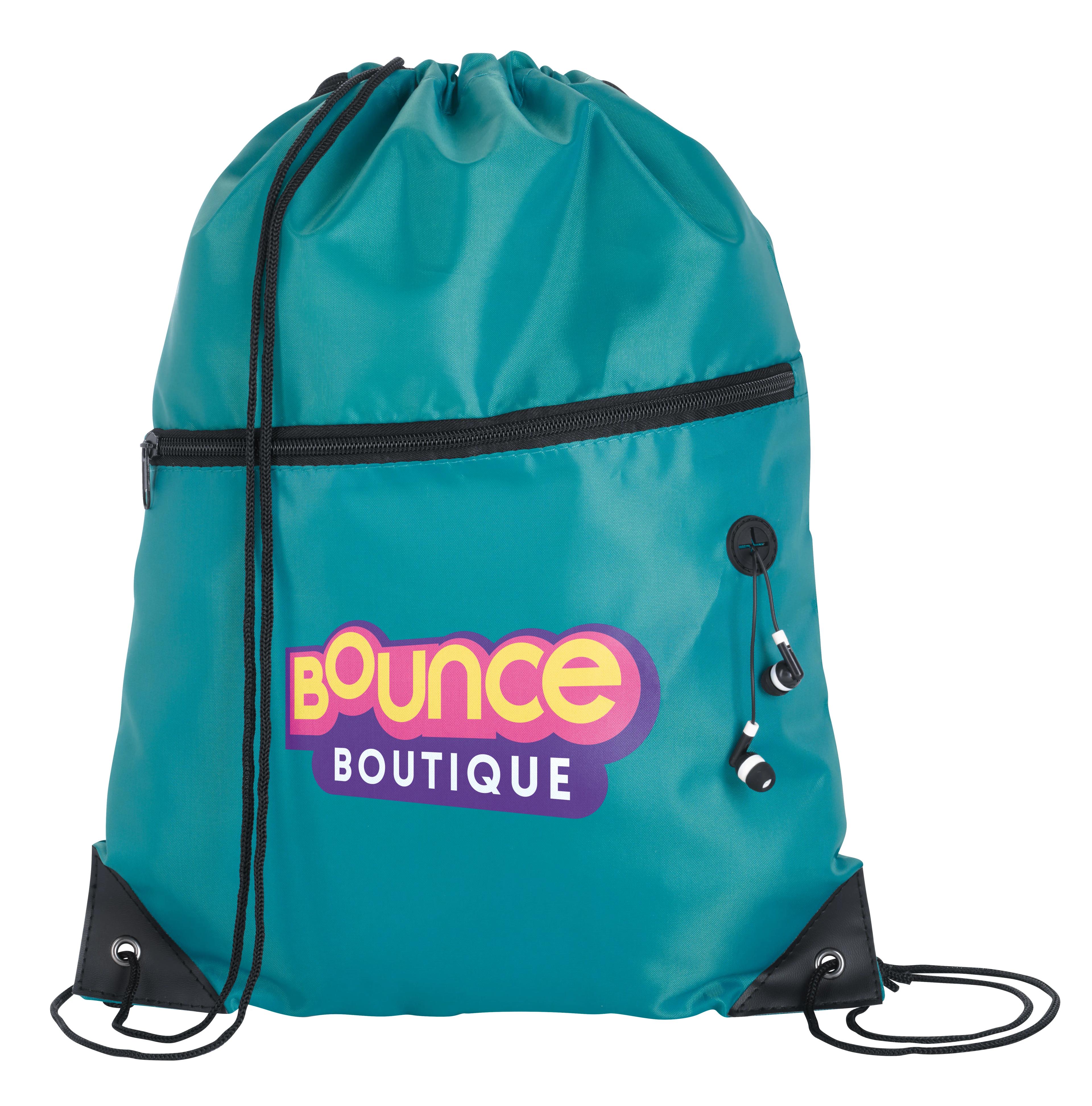 Front Zip Drawstring Backpack 10 of 18