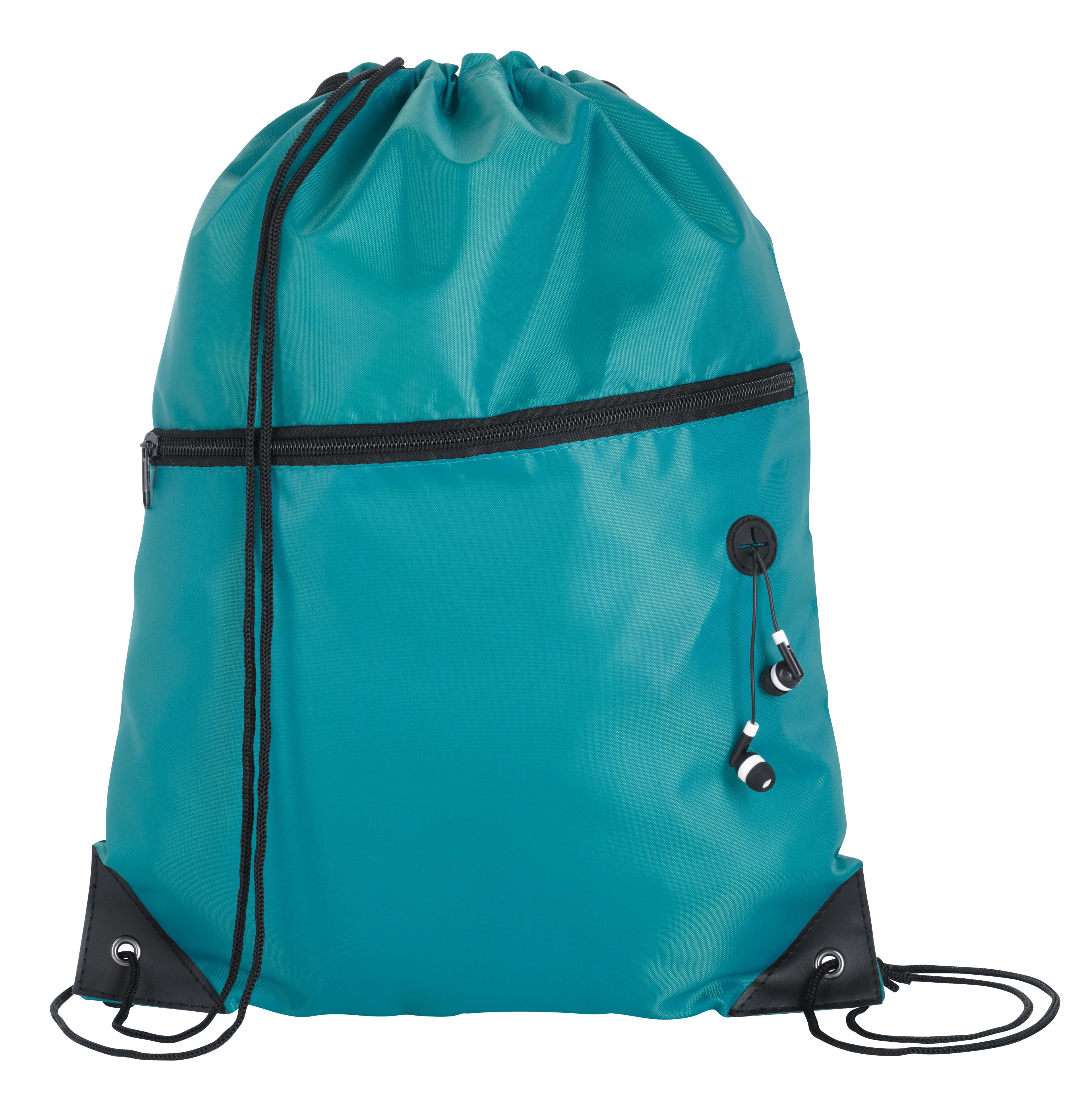 Front Zip Drawstring Backpack 7 of 18