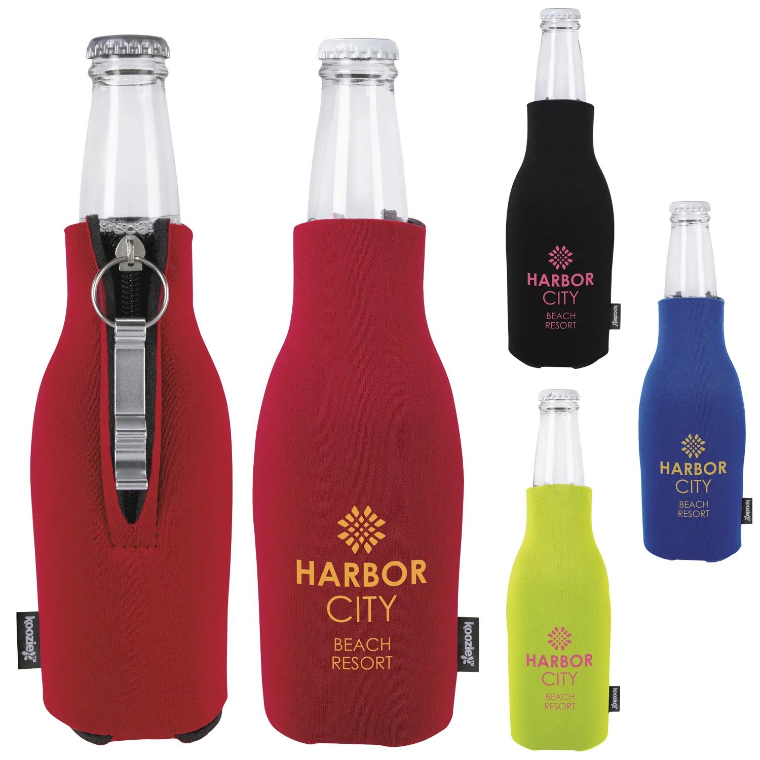 Koozie® Zip-Up Bottle Cooler with Opener 12 of 32