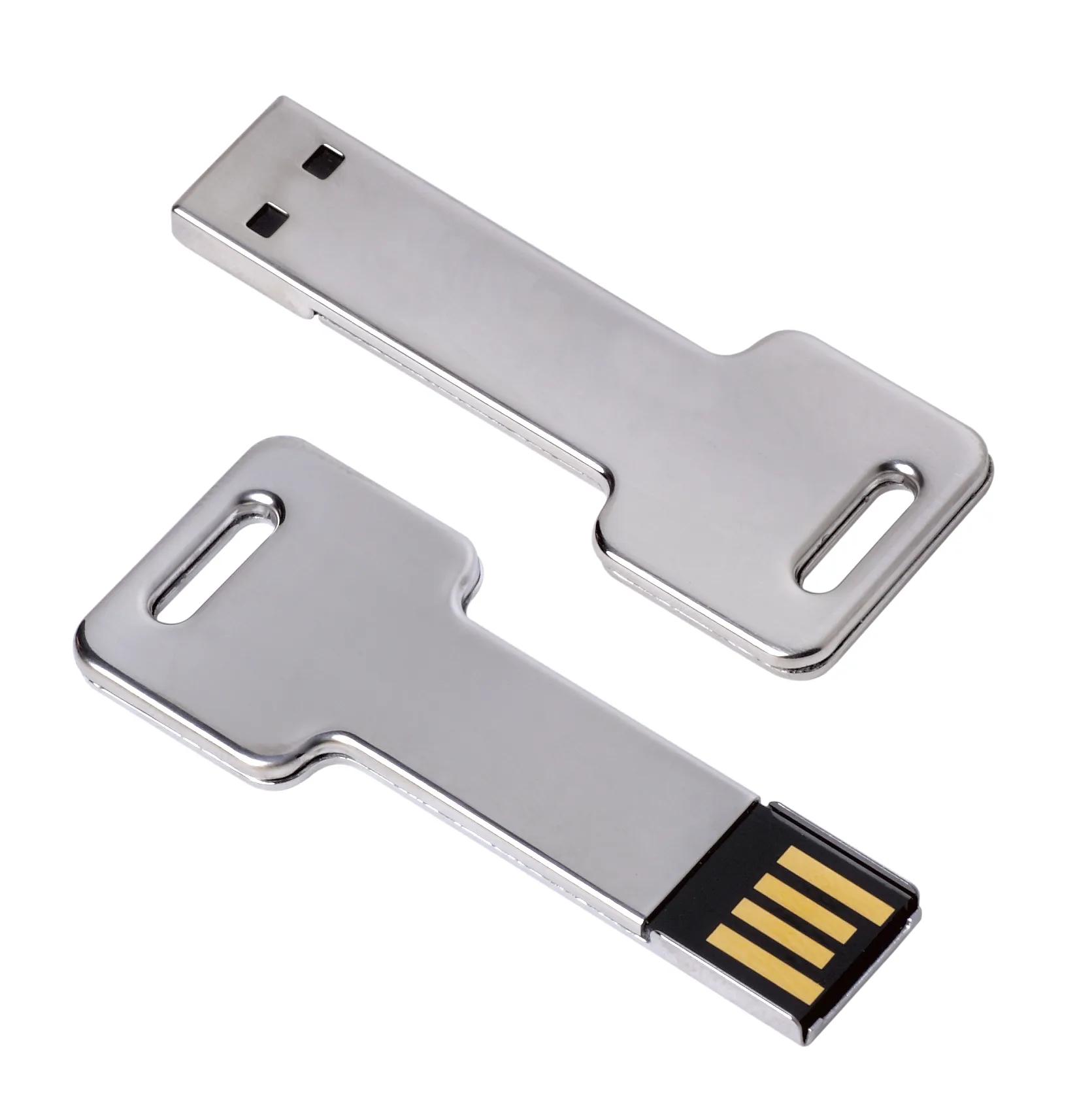 16 GB Silver Key USB 2.0 Flash Drive 1 of 3