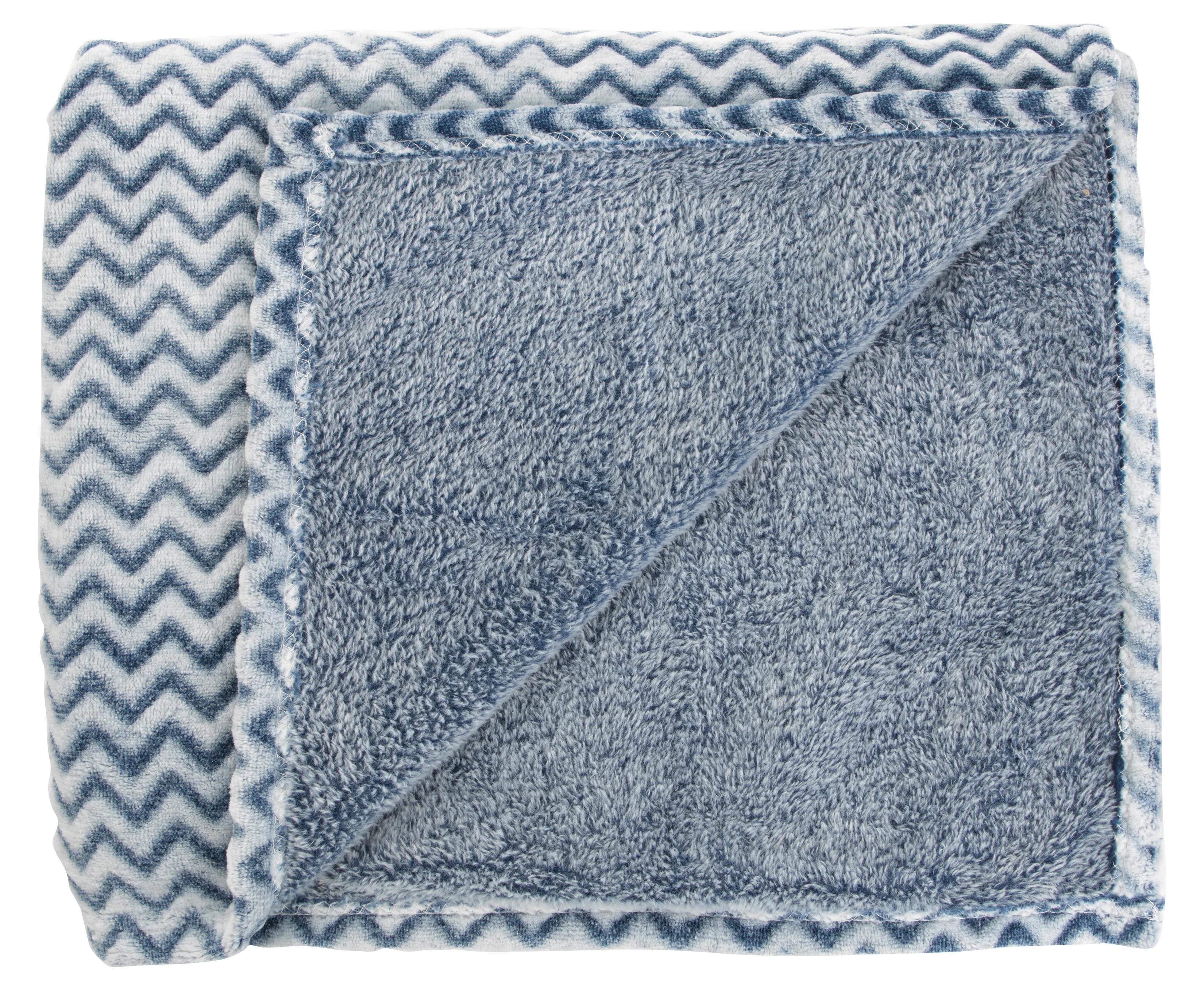 Two-Tone Wave Flannel Blanket 8 of 18