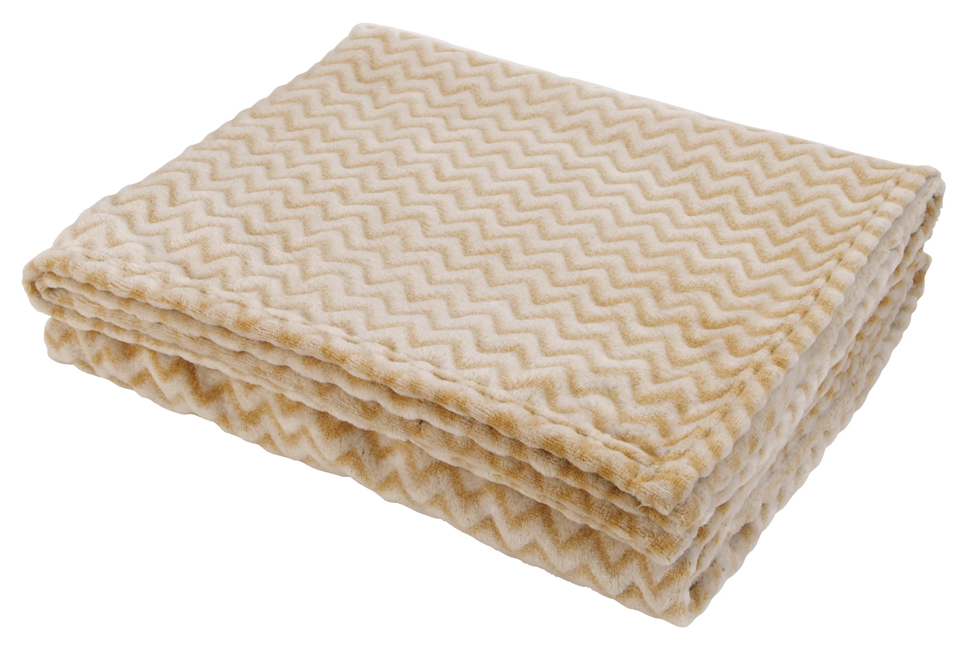 Two-Tone Wave Flannel Blanket 3 of 22