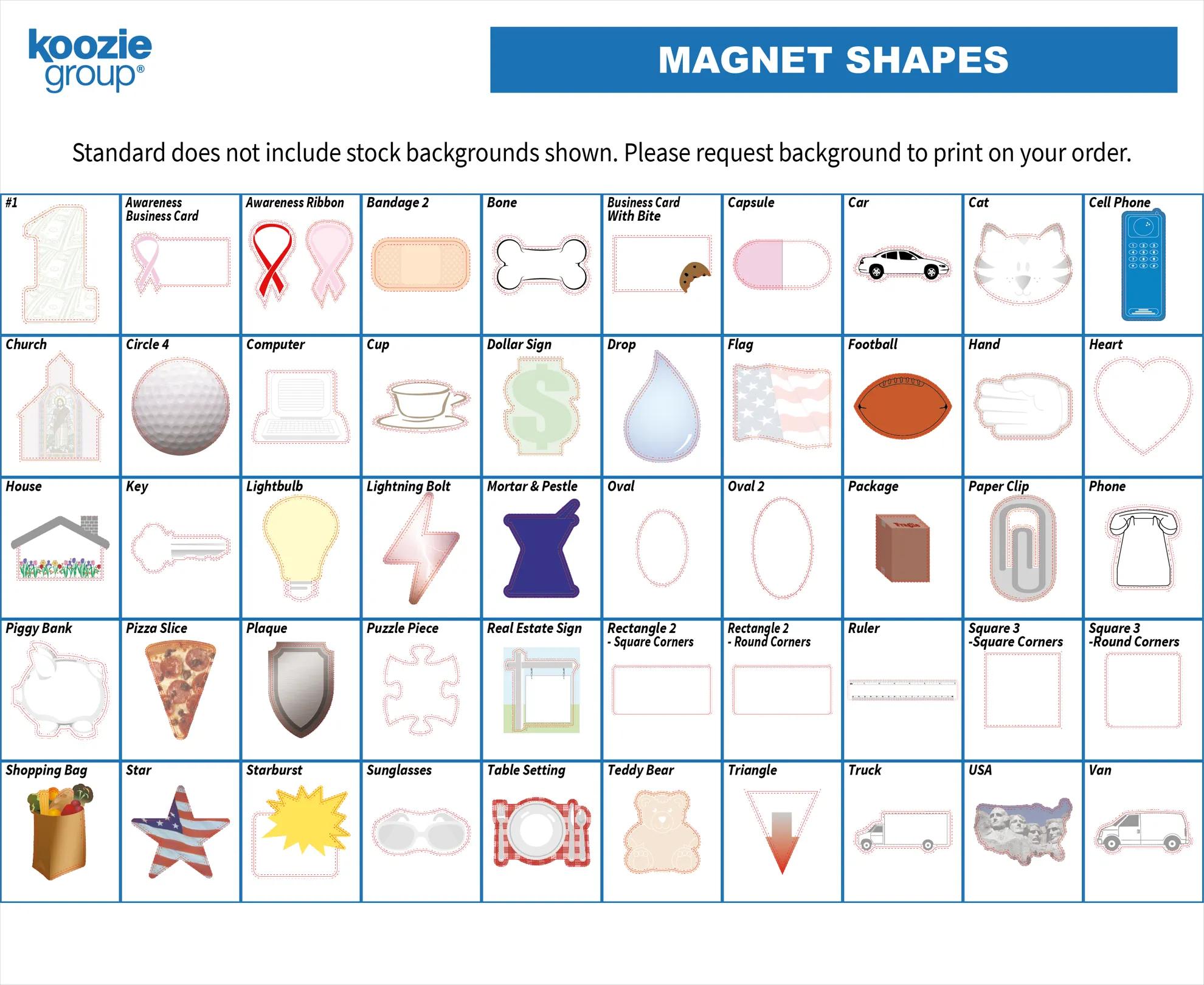 20 Mil Medium Stock Shape Magnet 13 of 29