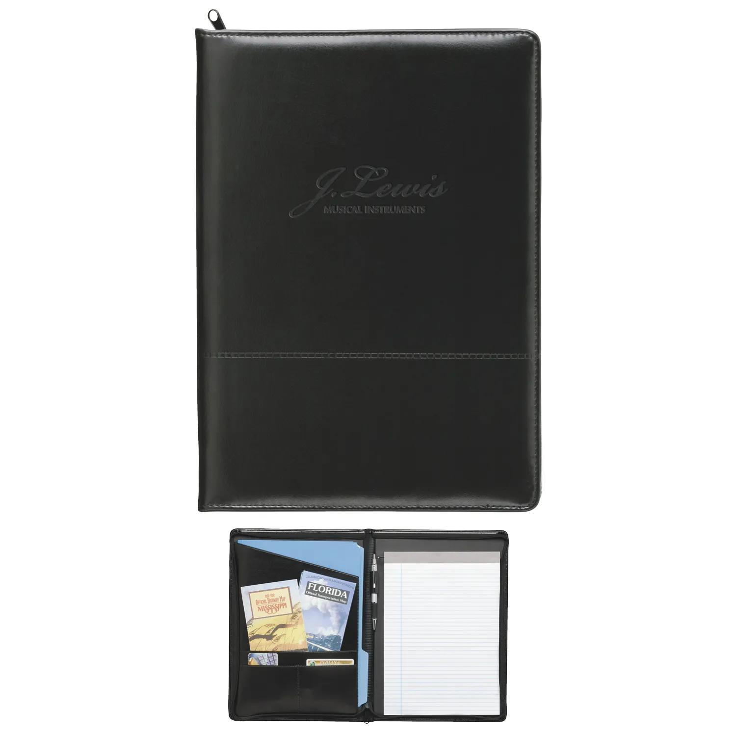 Script Zippered Padfolio