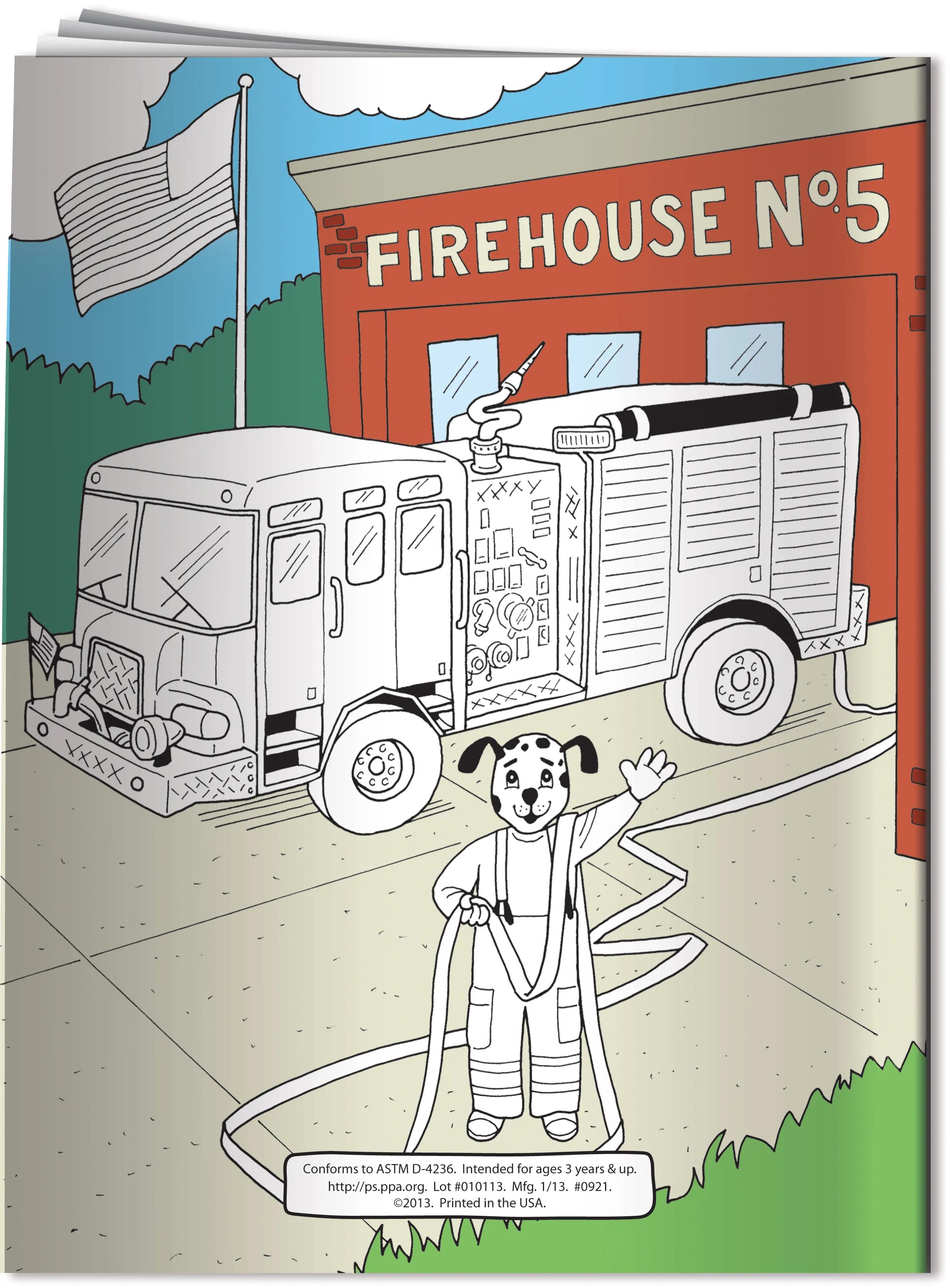 Coloring Book: Flash Teaches Fire Safety 1 of 4