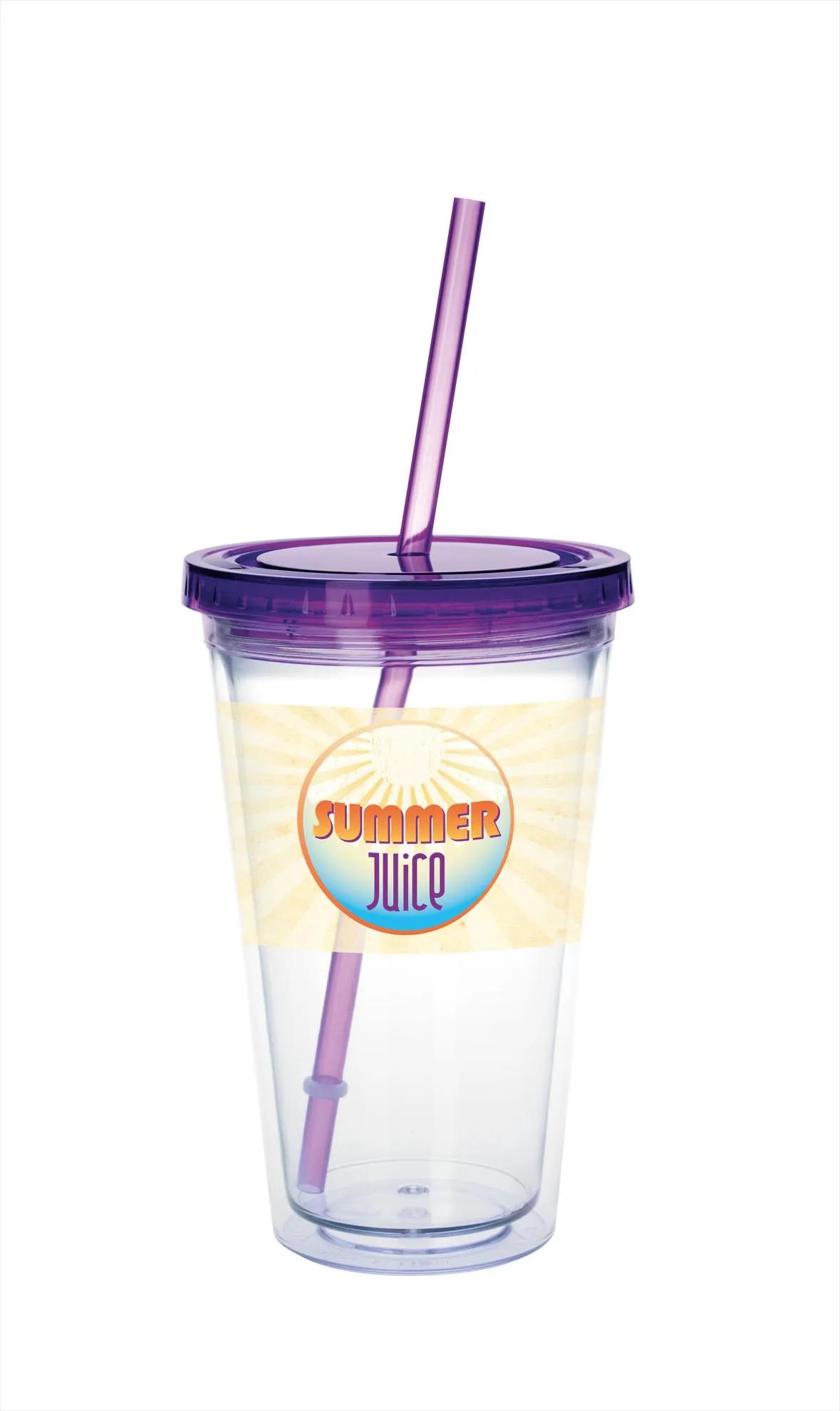 Clear Tumbler with Colored Lid - 18 oz. 18 of 62