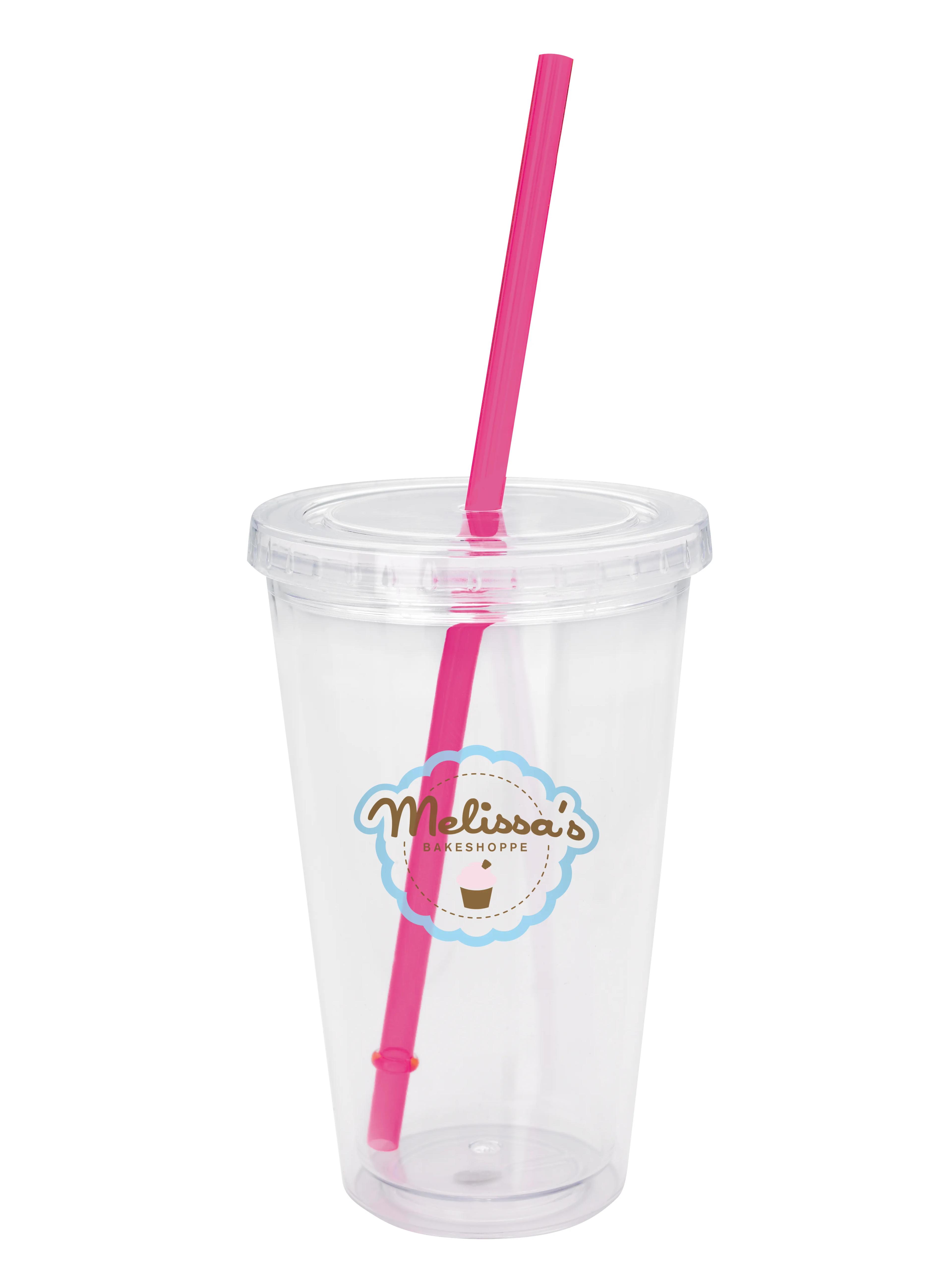 Clear Tumbler with Colored Lid - 18 oz. 46 of 62