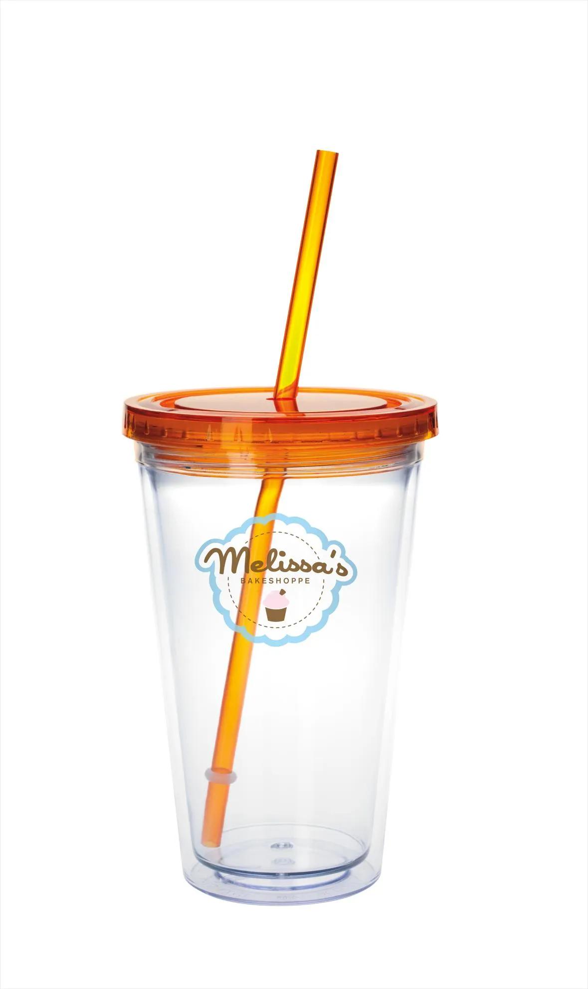 Clear Tumbler with Colored Lid - 18 oz. 8 of 62