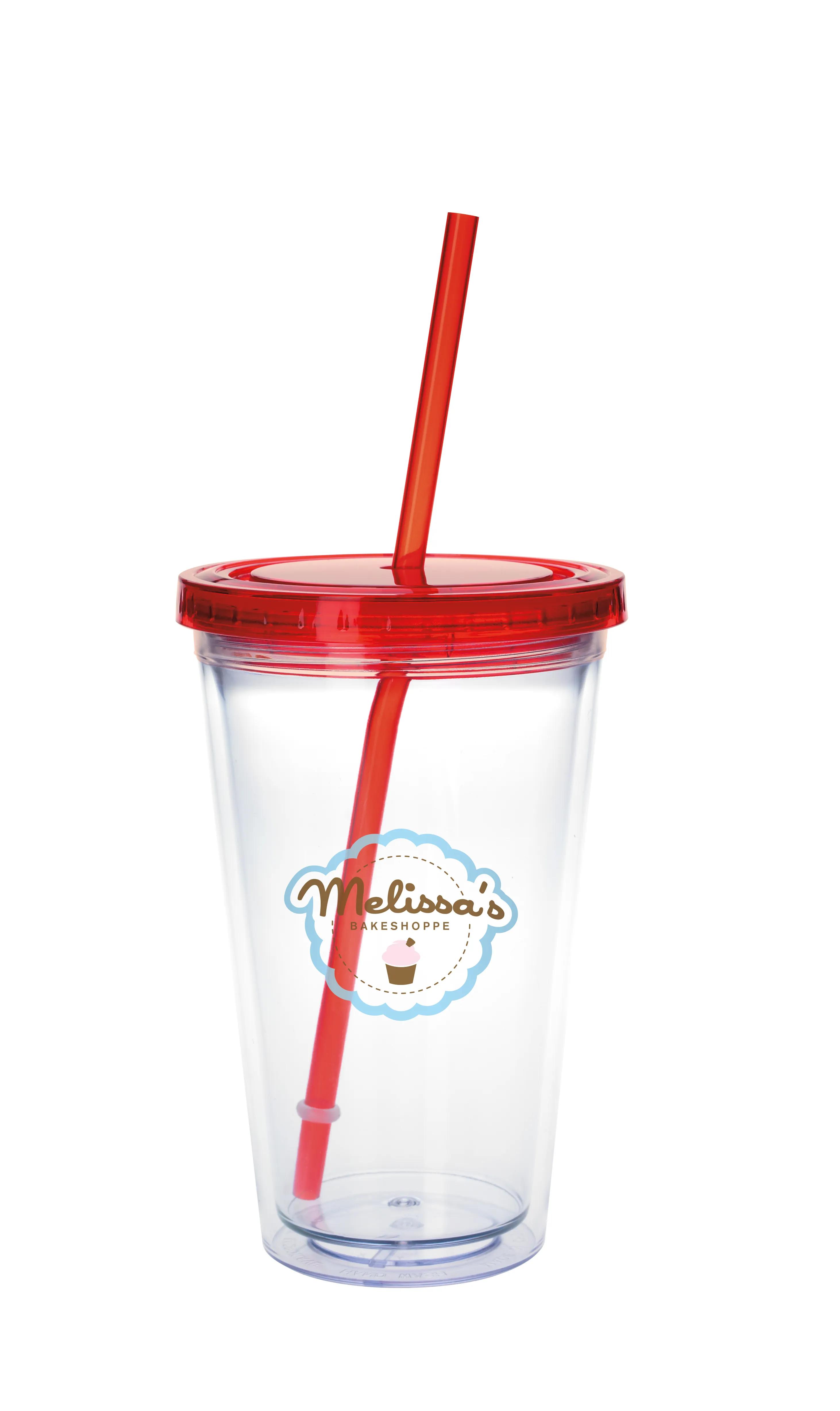 Clear Tumbler with Colored Lid - 18 oz. 58 of 62