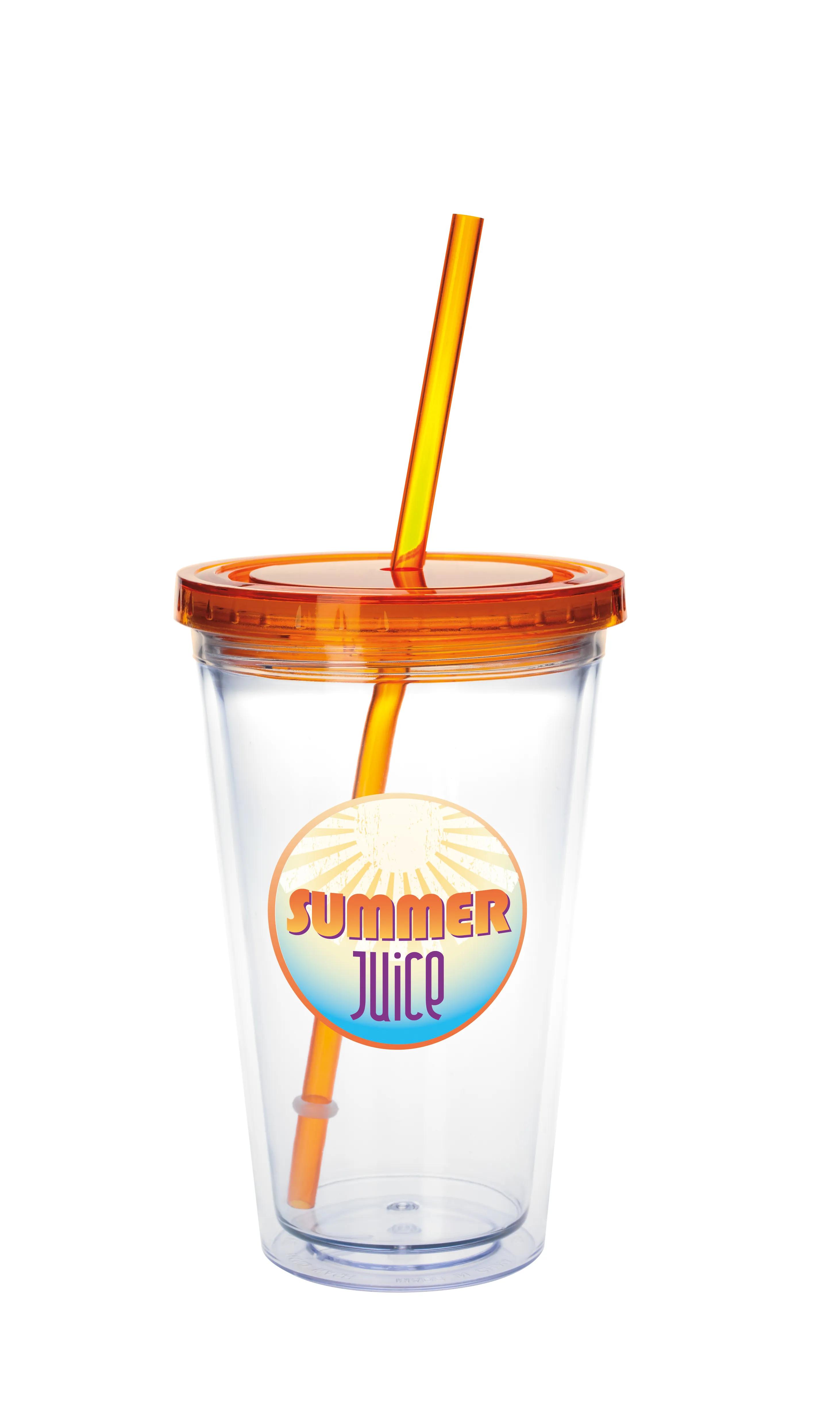 Clear Tumbler with Colored Lid - 18 oz. 62 of 62