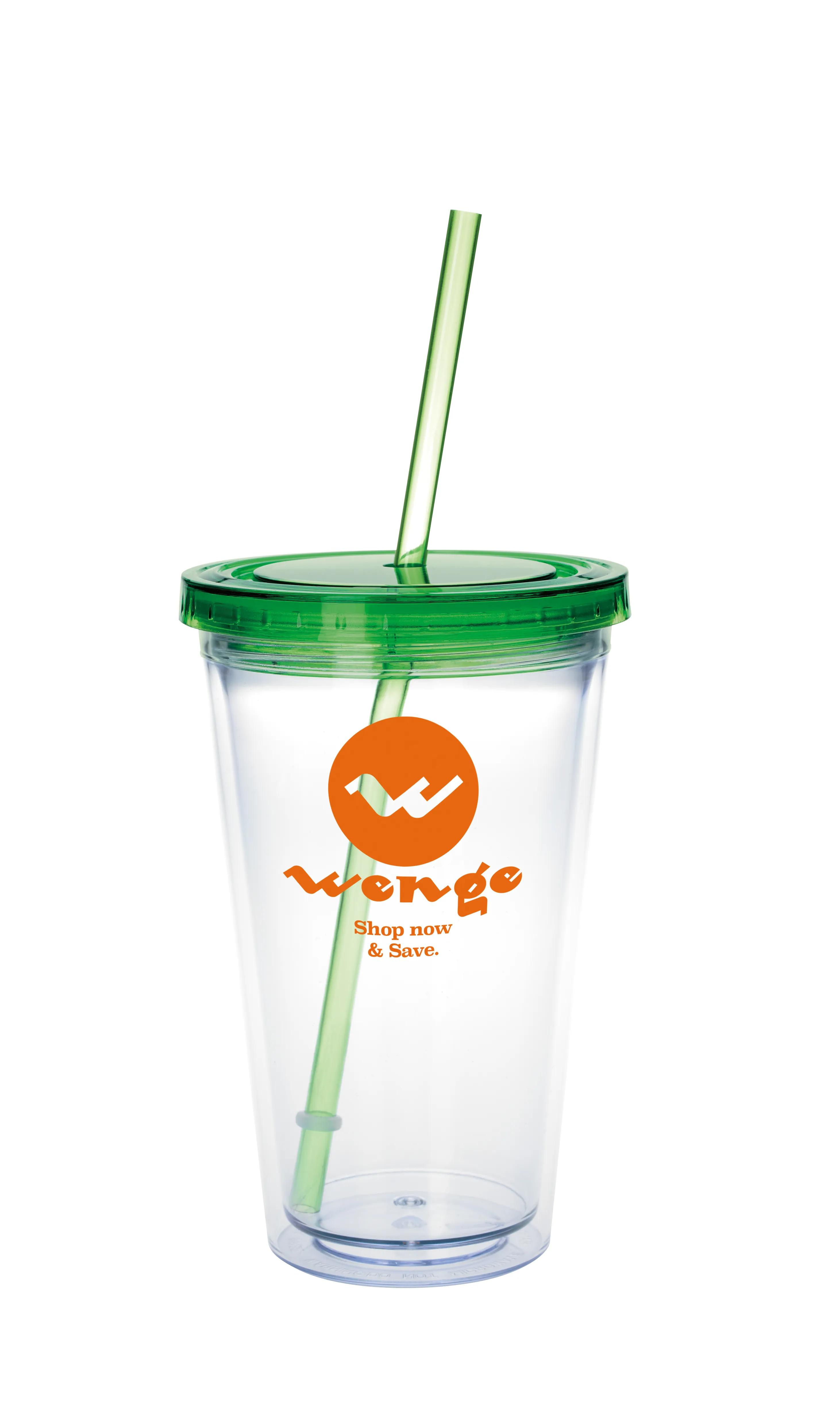 Clear Tumbler with Colored Lid - 18 oz. 48 of 62