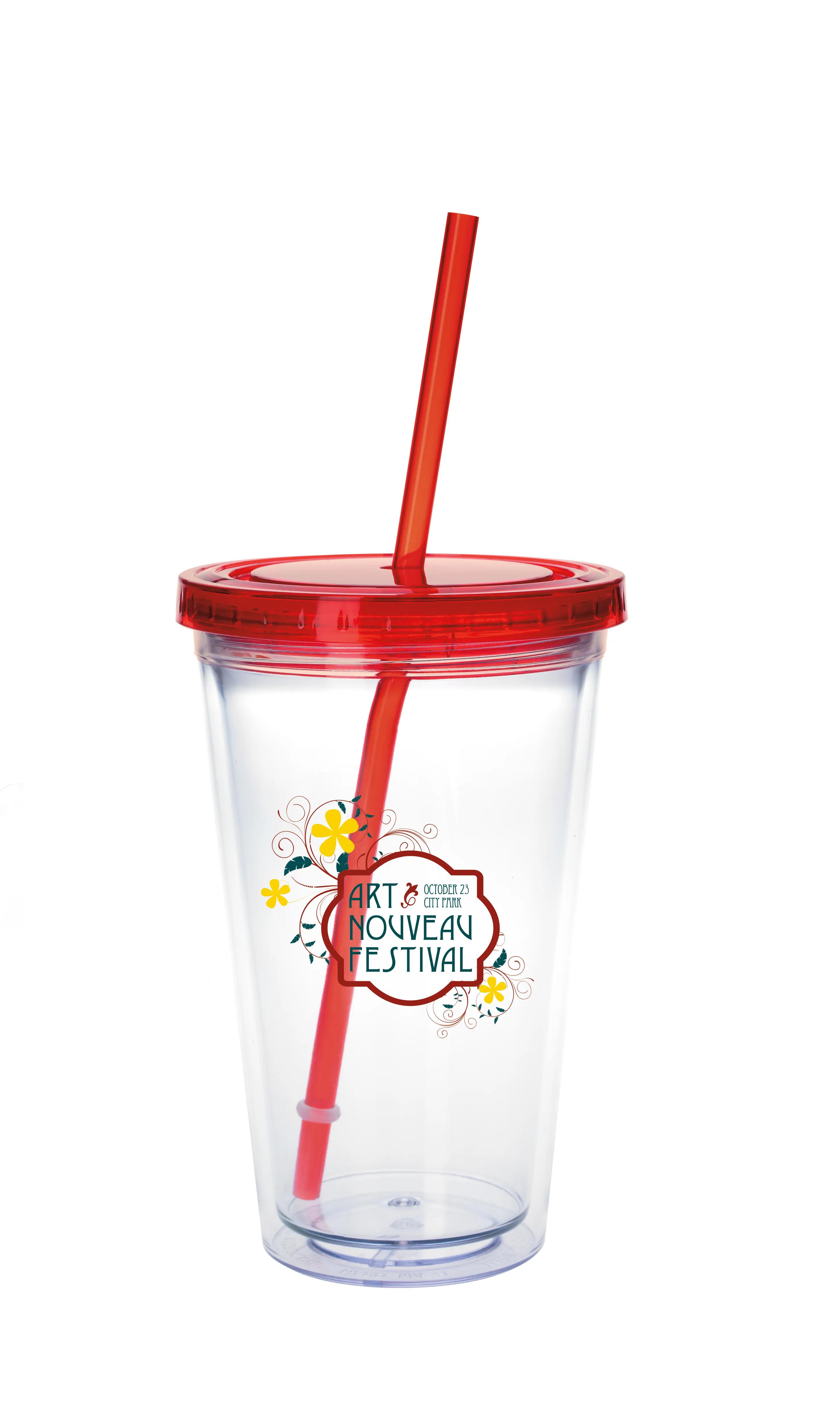 Clear Tumbler with Colored Lid - 18 oz. 59 of 62