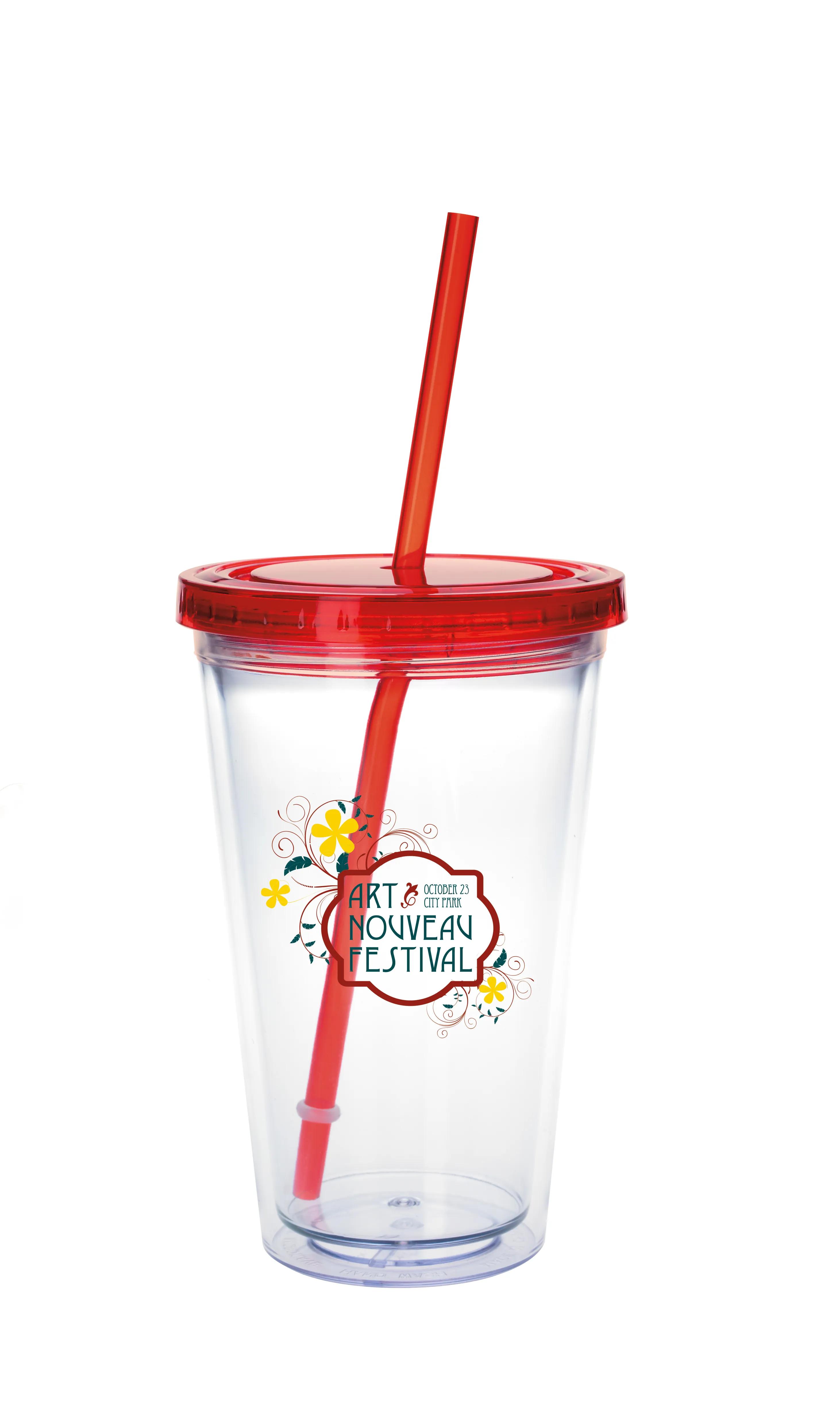 Clear Tumbler with Colored Lid - 18 oz. 45 of 62