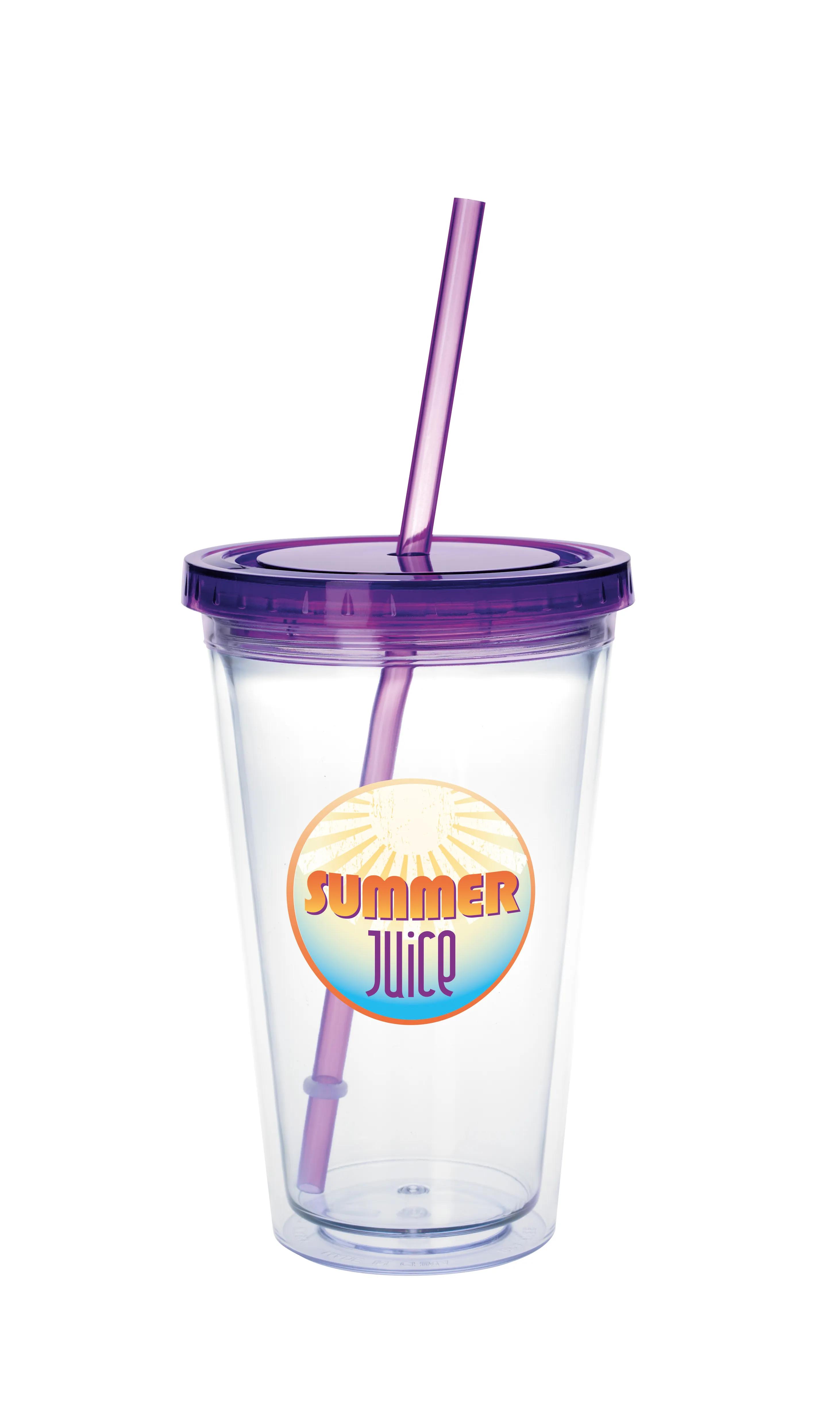Clear Tumbler with Colored Lid - 18 oz. 56 of 62